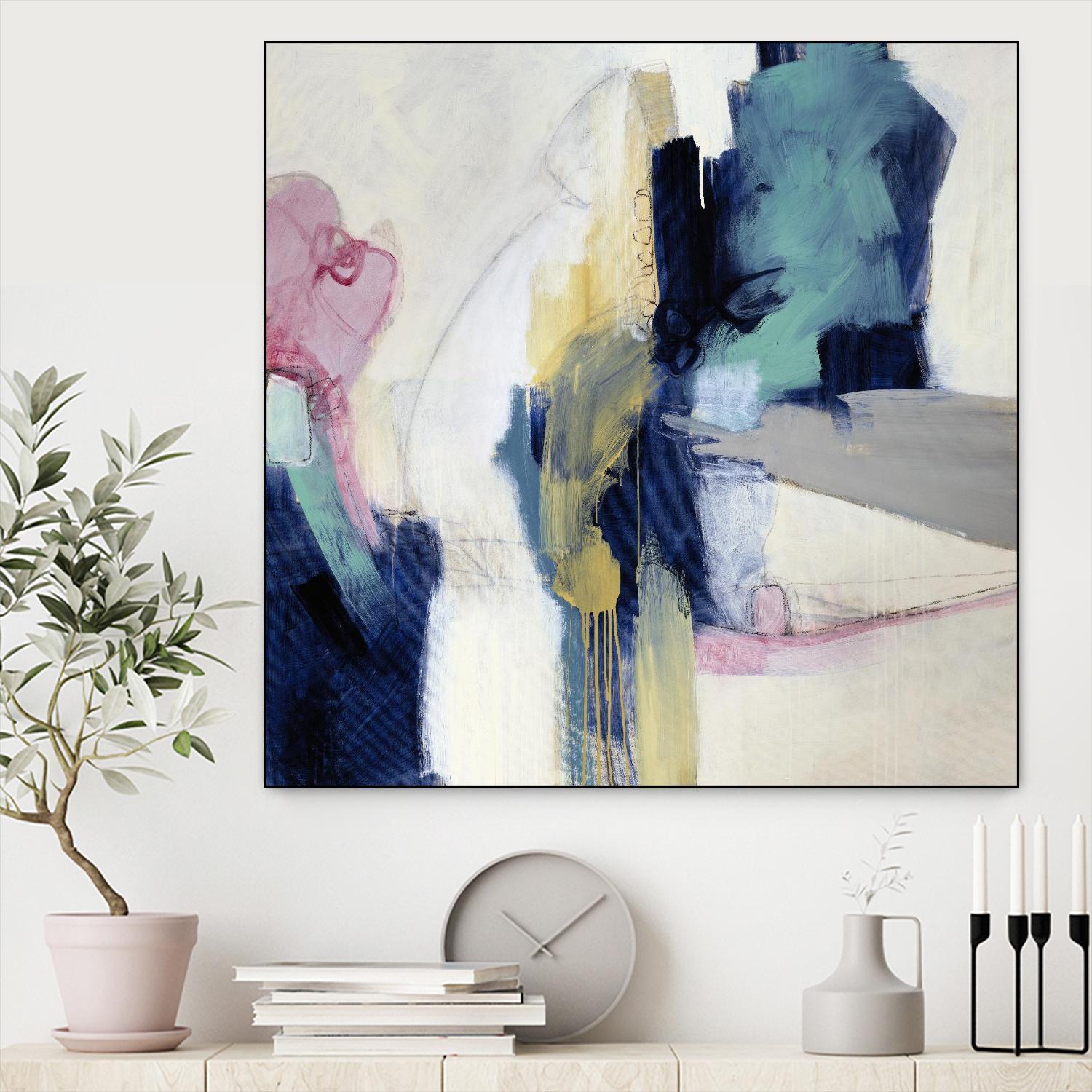 Acrobatic Swimmer by Daleno Art on GIANT ART - pink abstract abstrait