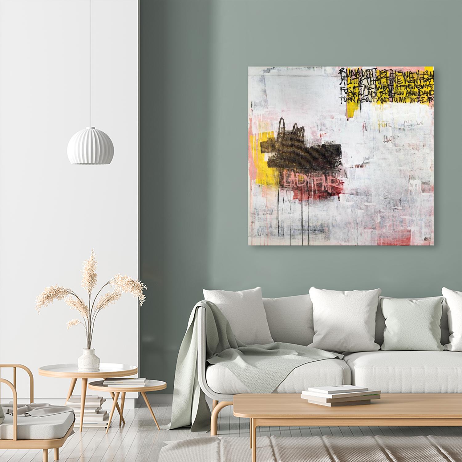 Jump in the Air by Daleno Art on GIANT ART - pink abstract