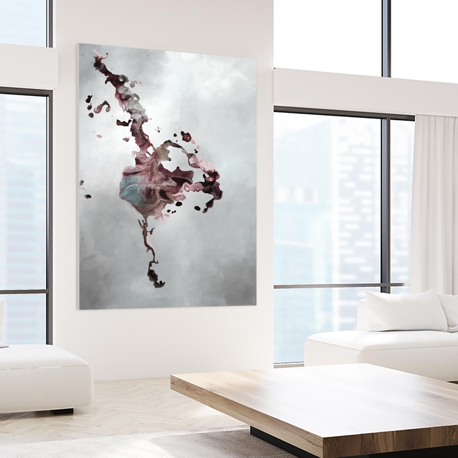 Welcomed Disturbance II by Daleno Art on GIANT ART - pink abstract abstrait