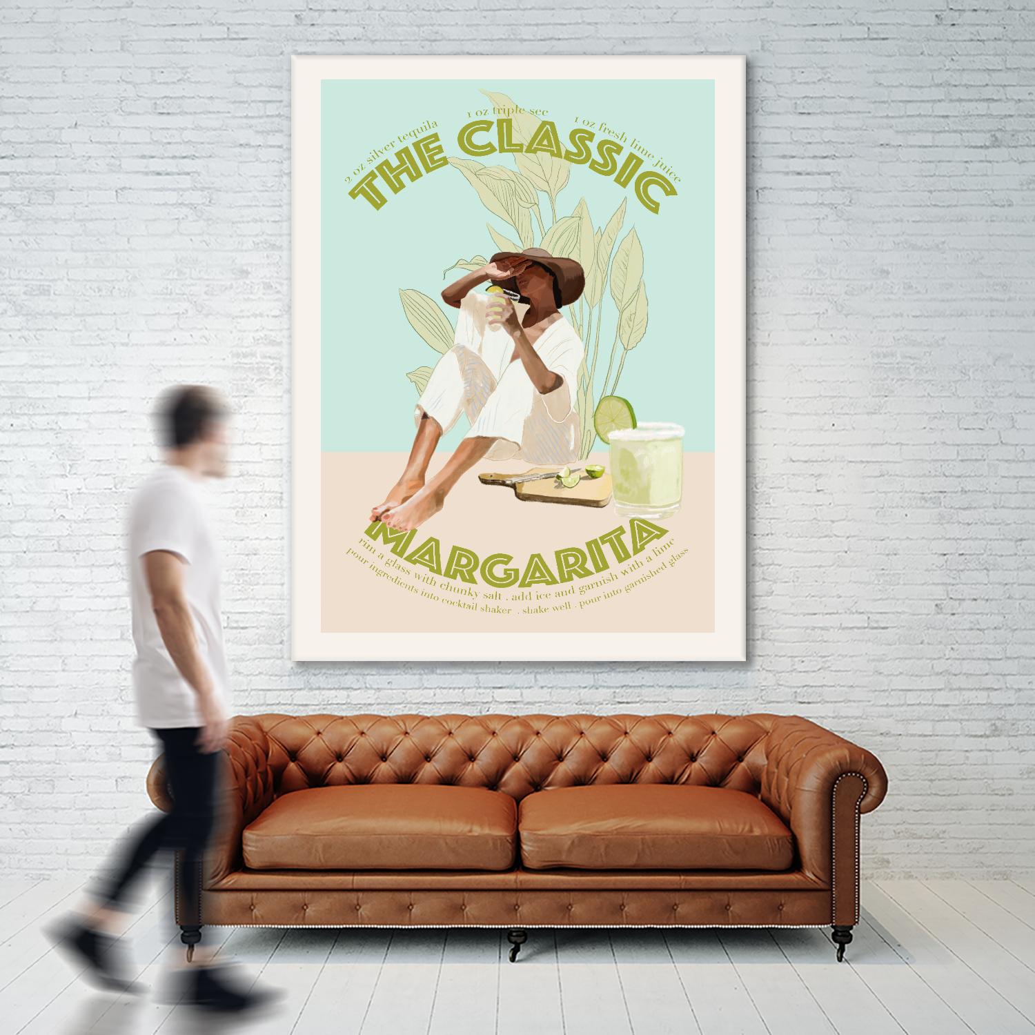 The Classic Margarita by Jenny Liz Rome on GIANT ART - mint figurative cocktail