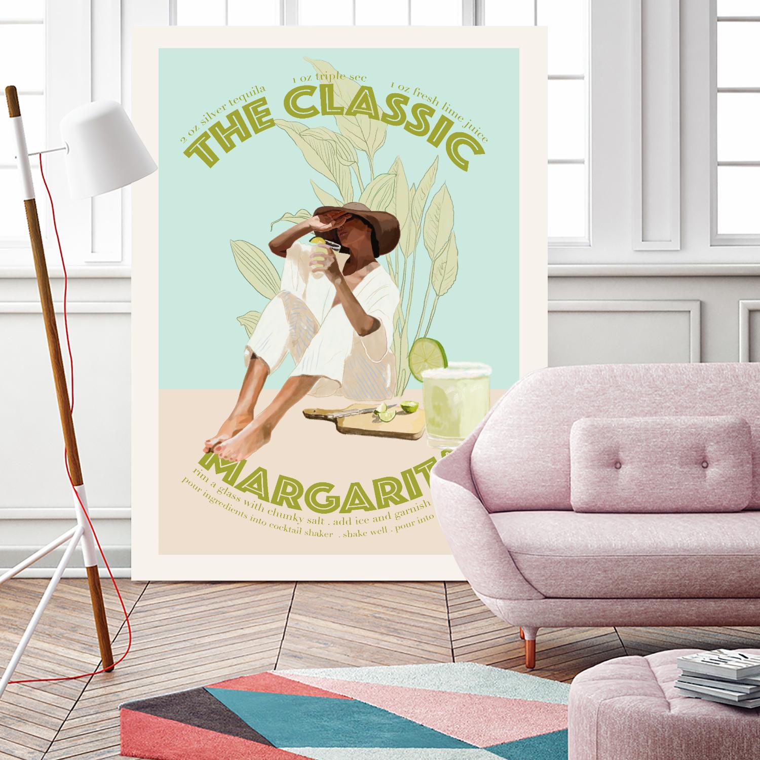 The Classic Margarita by Jenny Liz Rome on GIANT ART - mint figurative cocktail
