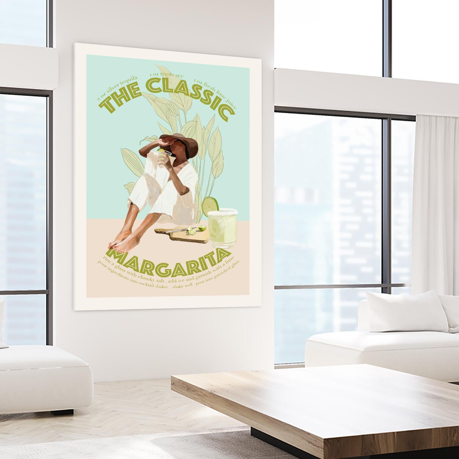 The Classic Margarita by Jenny Liz Rome on GIANT ART - mint figurative cocktail