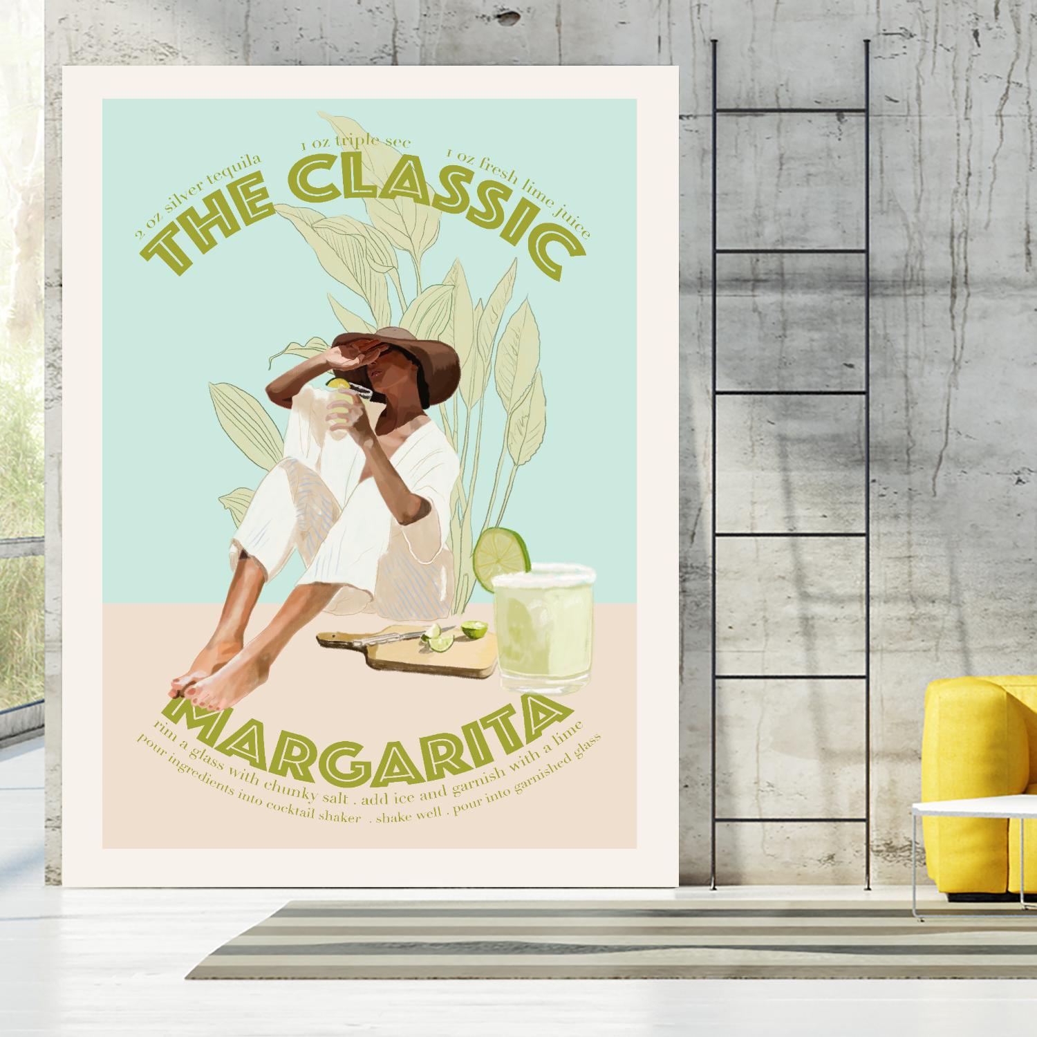 The Classic Margarita by Jenny Liz Rome on GIANT ART - mint figurative cocktail