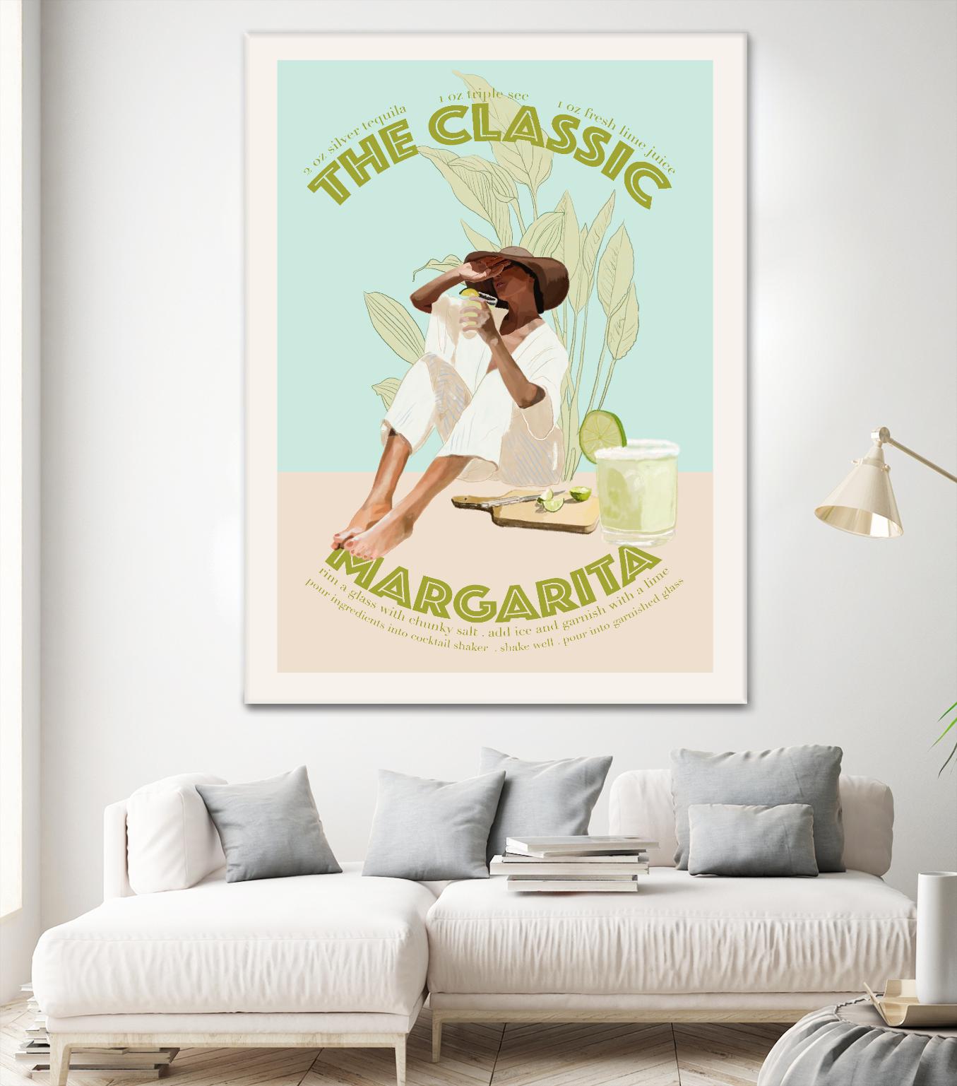 The Classic Margarita by Jenny Liz Rome on GIANT ART - mint figurative cocktail