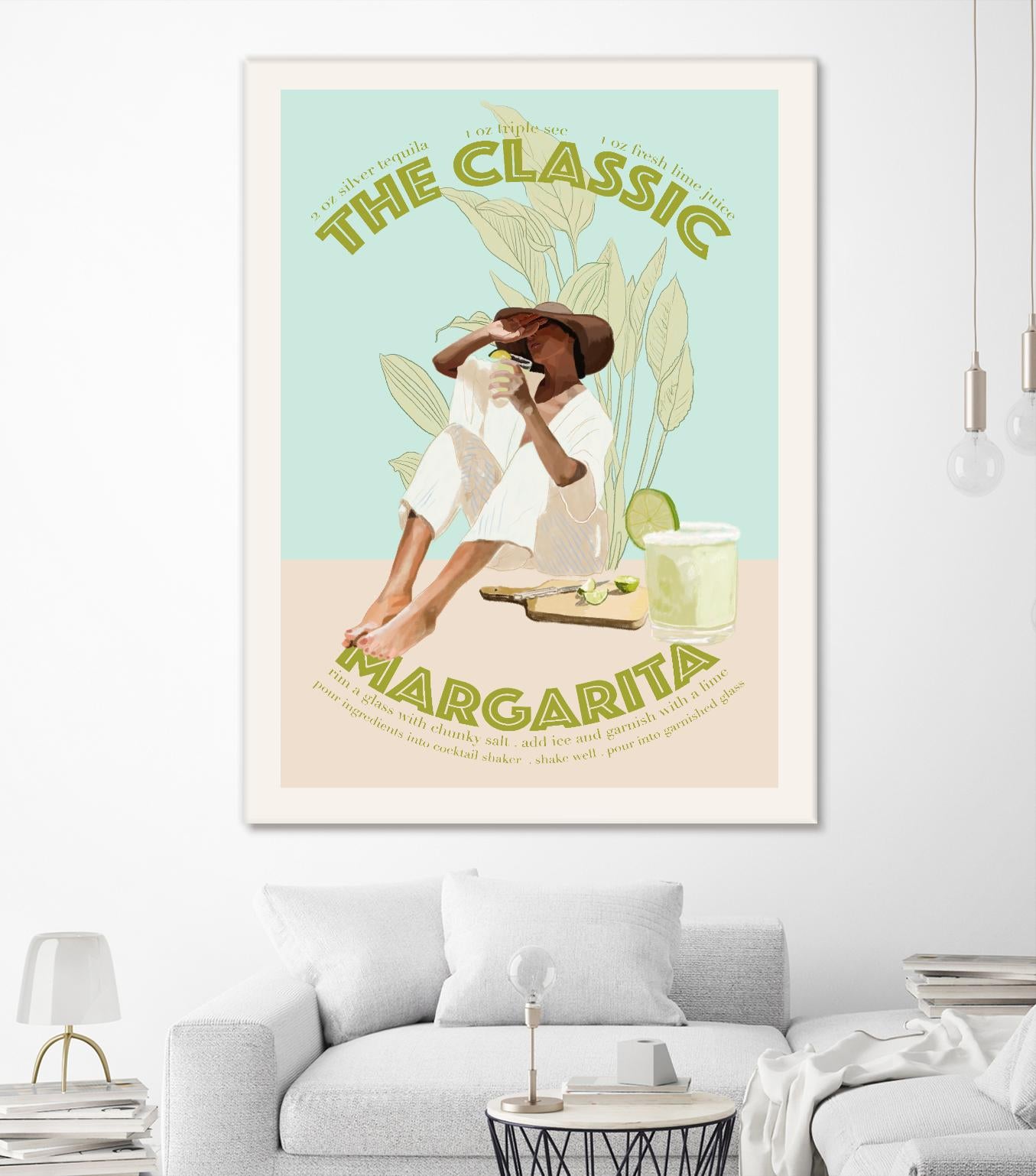 The Classic Margarita by Jenny Liz Rome on GIANT ART - mint figurative cocktail