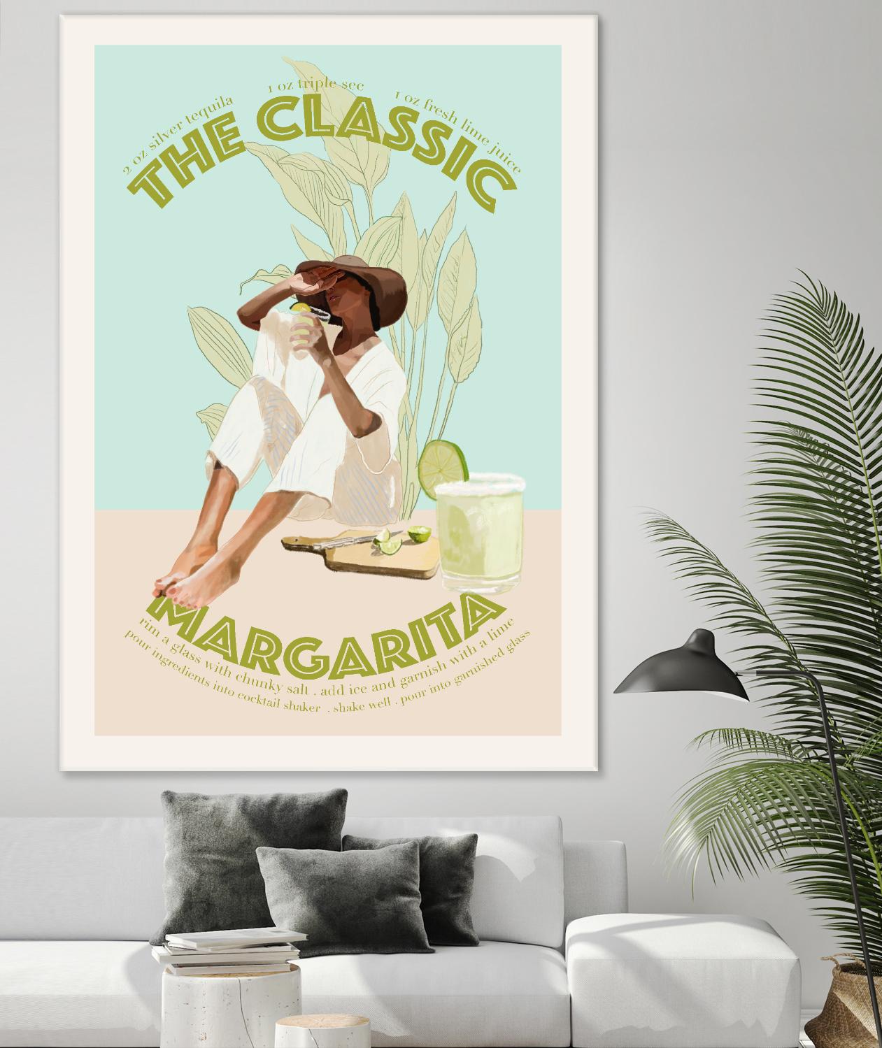 The Classic Margarita by Jenny Liz Rome on GIANT ART - mint figurative cocktail