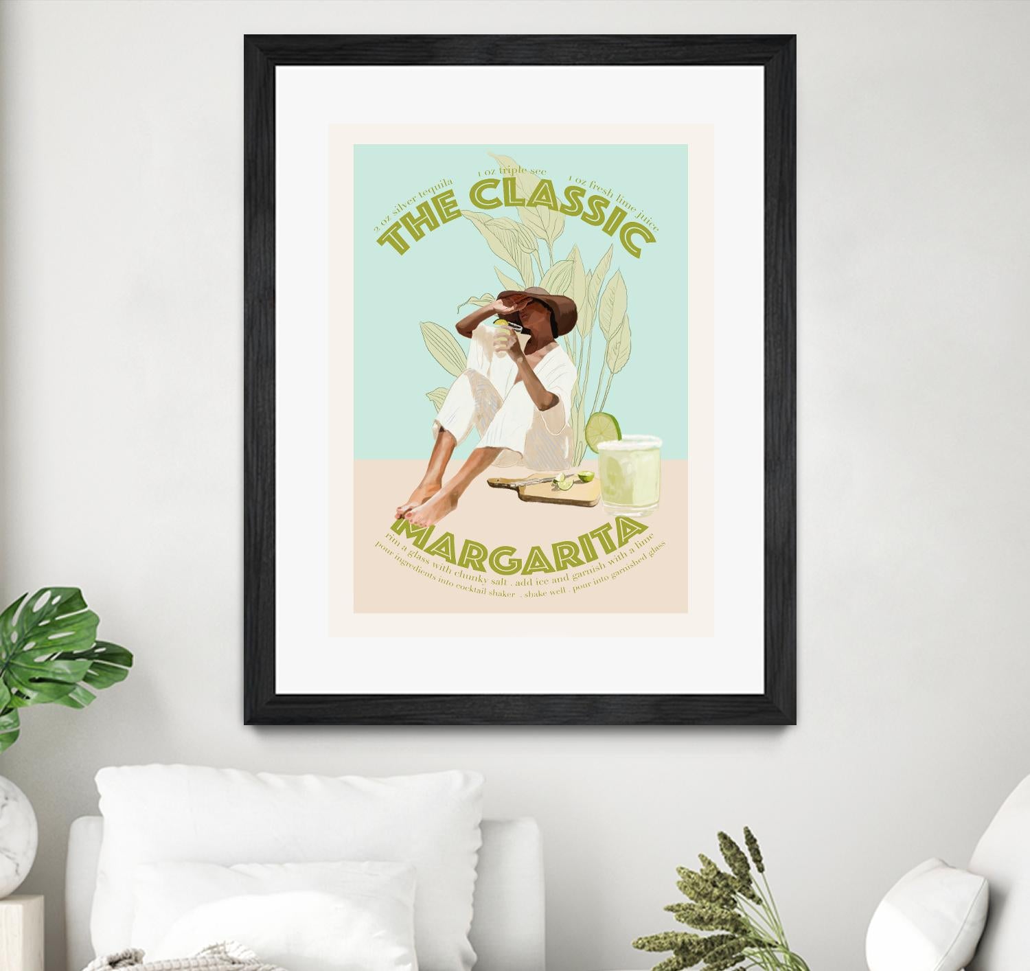 The Classic Margarita by Jenny Liz Rome on GIANT ART - mint figurative cocktail