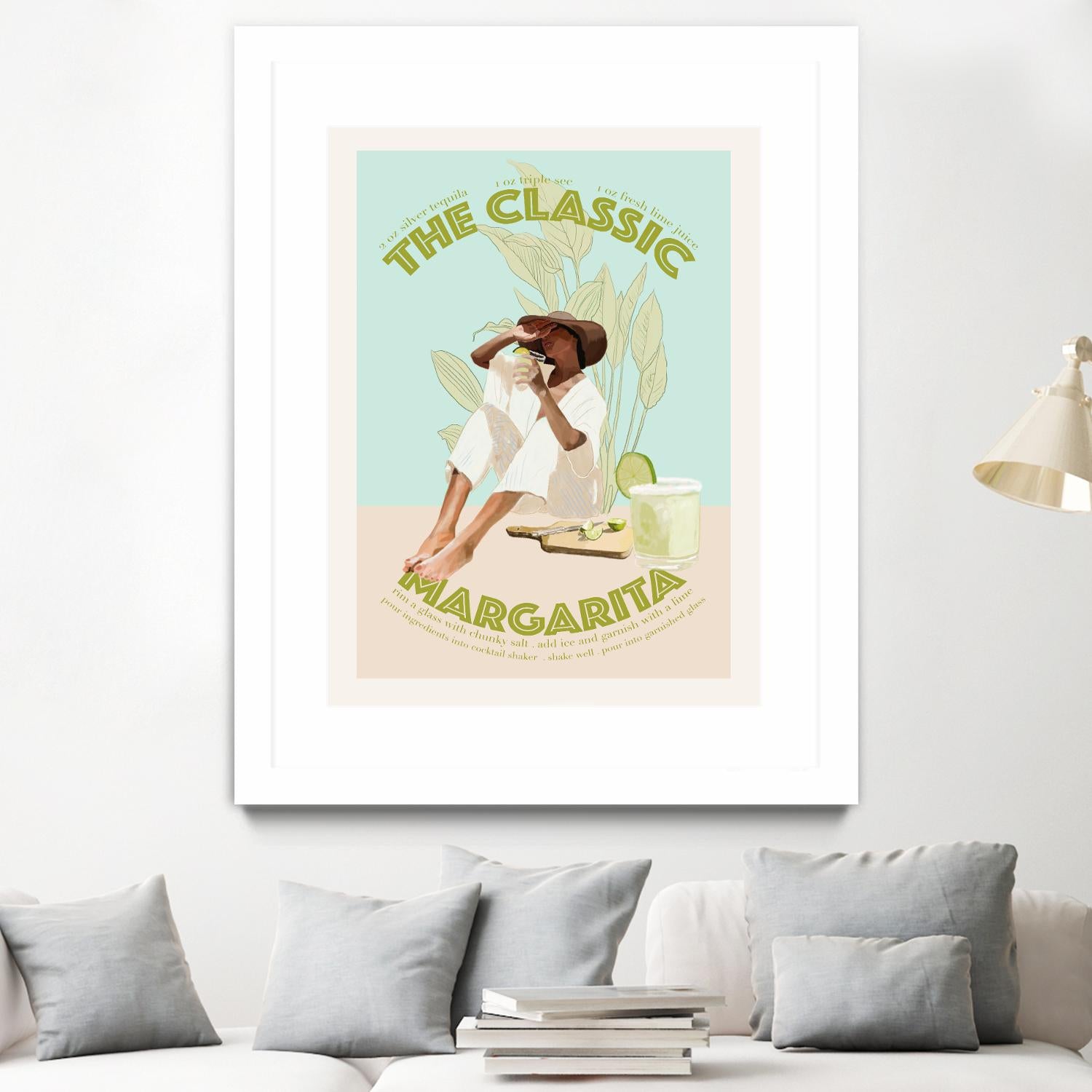 The Classic Margarita by Jenny Liz Rome on GIANT ART - mint figurative cocktail