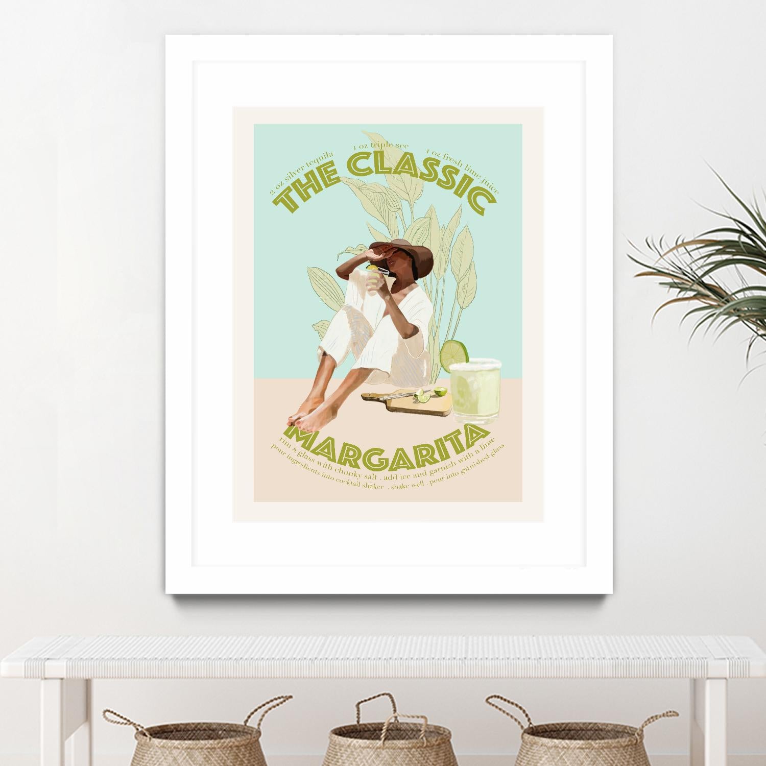 The Classic Margarita by Jenny Liz Rome on GIANT ART - mint figurative cocktail