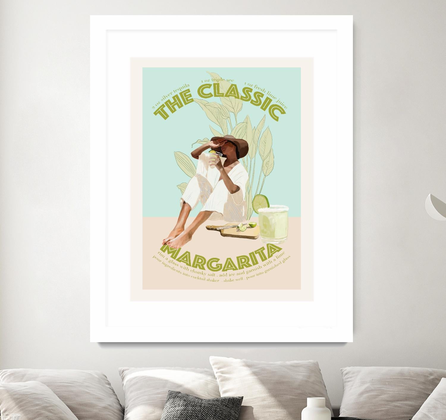 The Classic Margarita by Jenny Liz Rome on GIANT ART - mint figurative cocktail