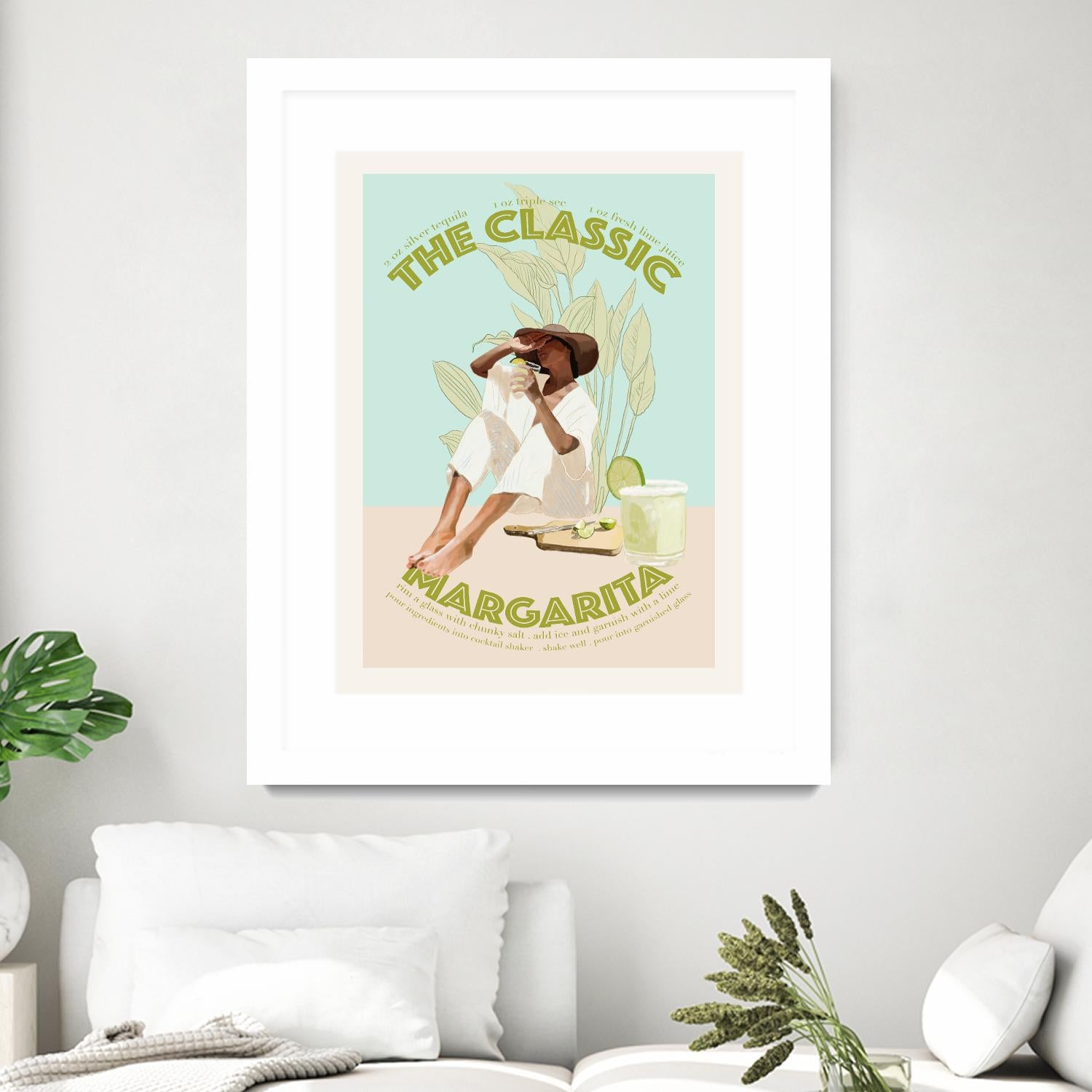 The Classic Margarita by Jenny Liz Rome on GIANT ART - mint figurative cocktail
