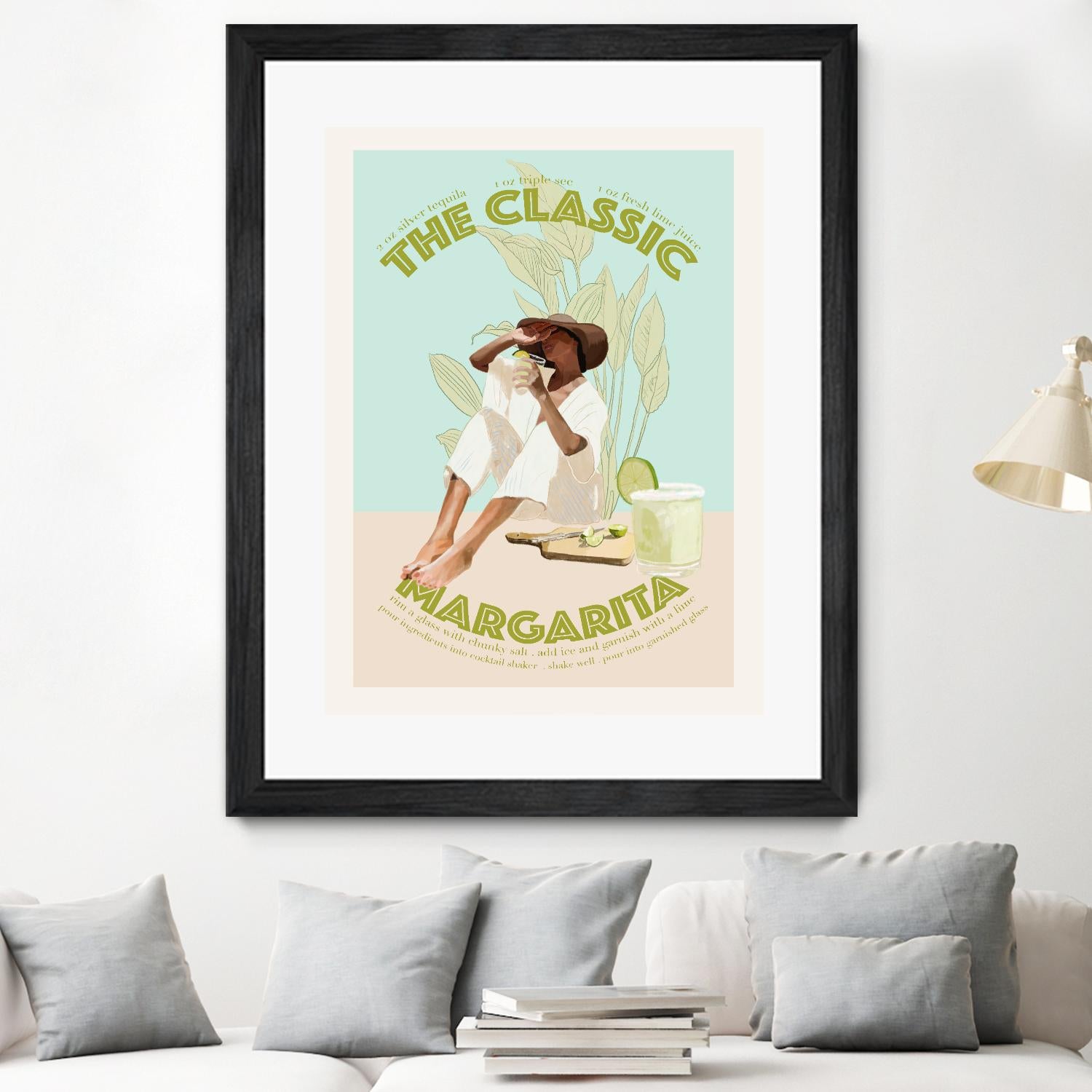 The Classic Margarita by Jenny Liz Rome on GIANT ART - mint figurative cocktail