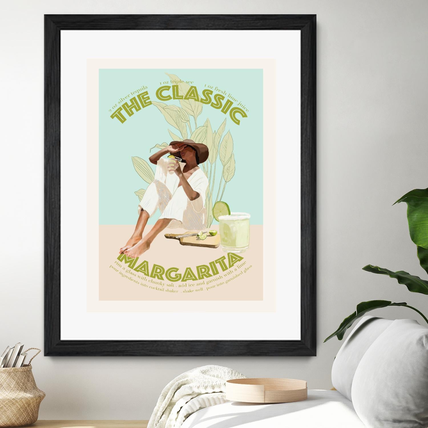 The Classic Margarita by Jenny Liz Rome on GIANT ART - mint figurative cocktail