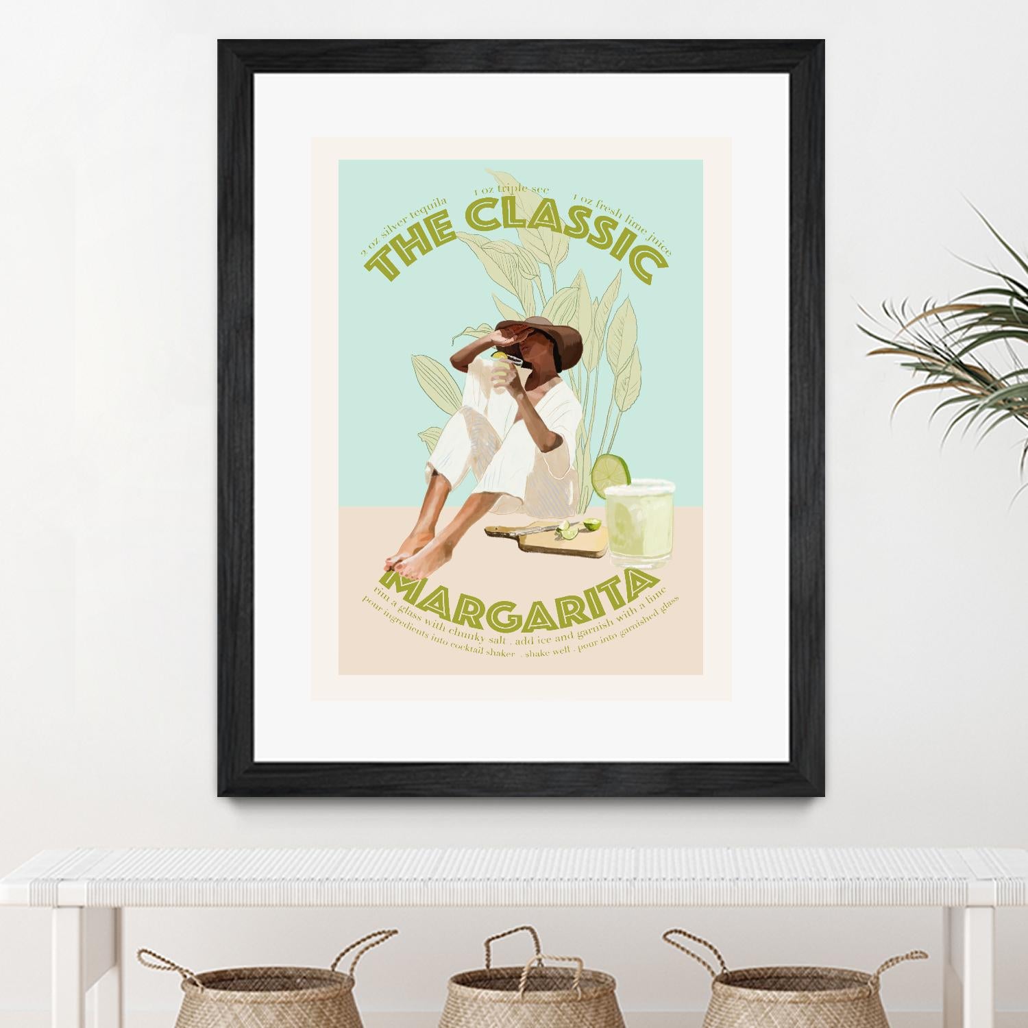 The Classic Margarita by Jenny Liz Rome on GIANT ART - mint figurative cocktail
