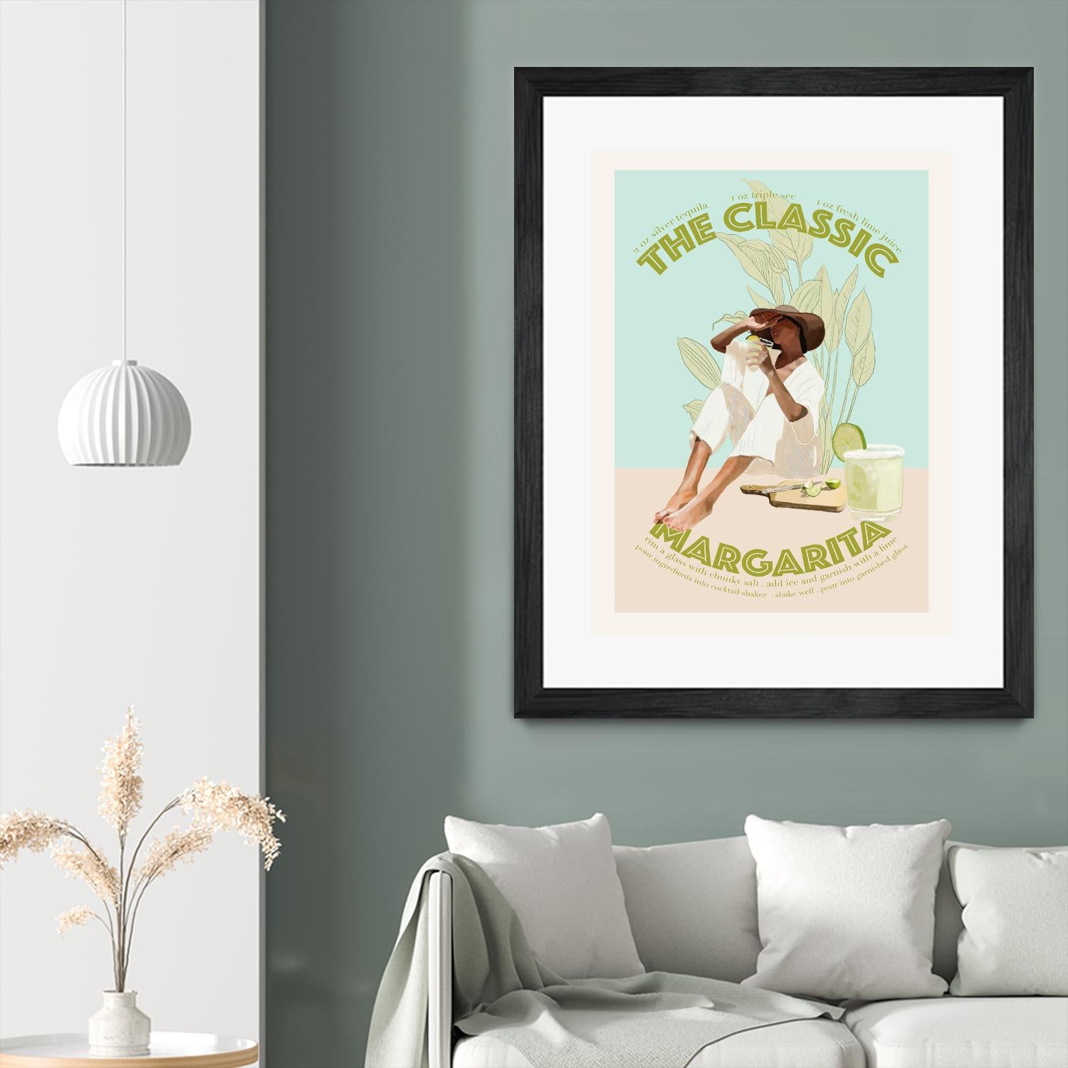 The Classic Margarita by Jenny Liz Rome on GIANT ART - mint figurative cocktail