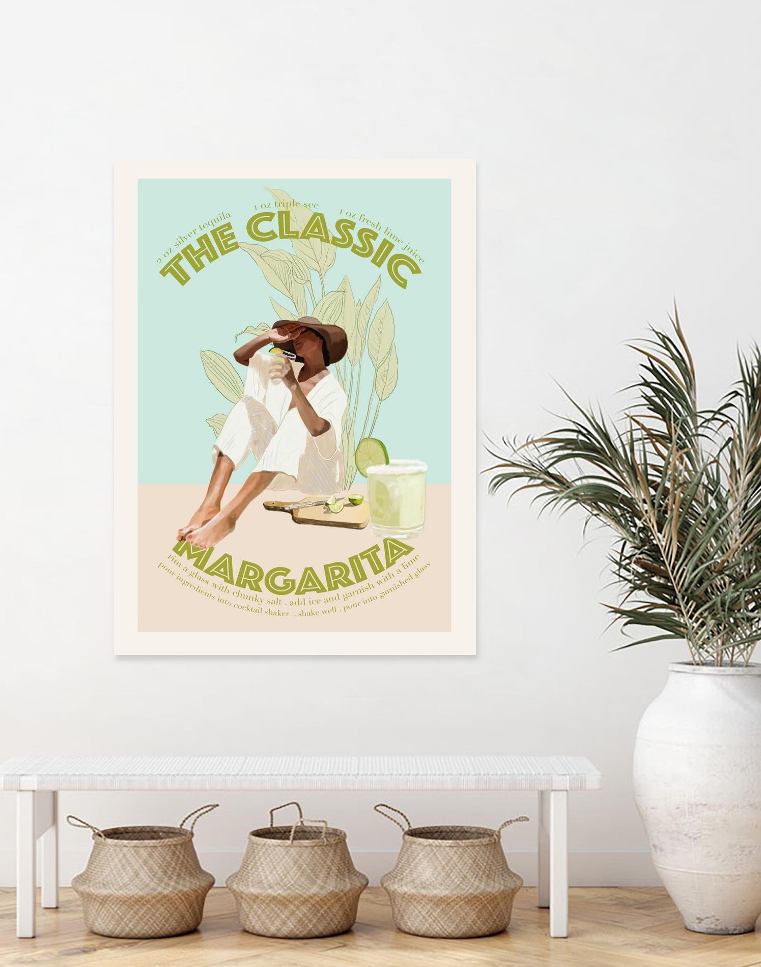 The Classic Margarita by Jenny Liz Rome on GIANT ART - mint figurative cocktail