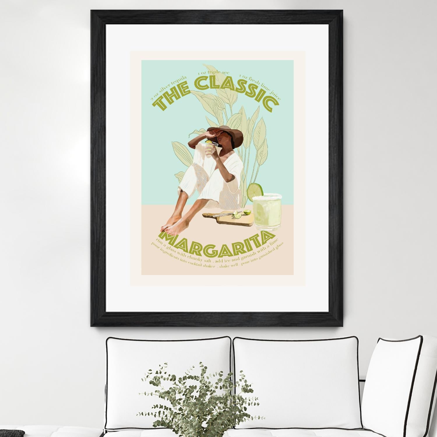 The Classic Margarita by Jenny Liz Rome on GIANT ART - mint figurative cocktail