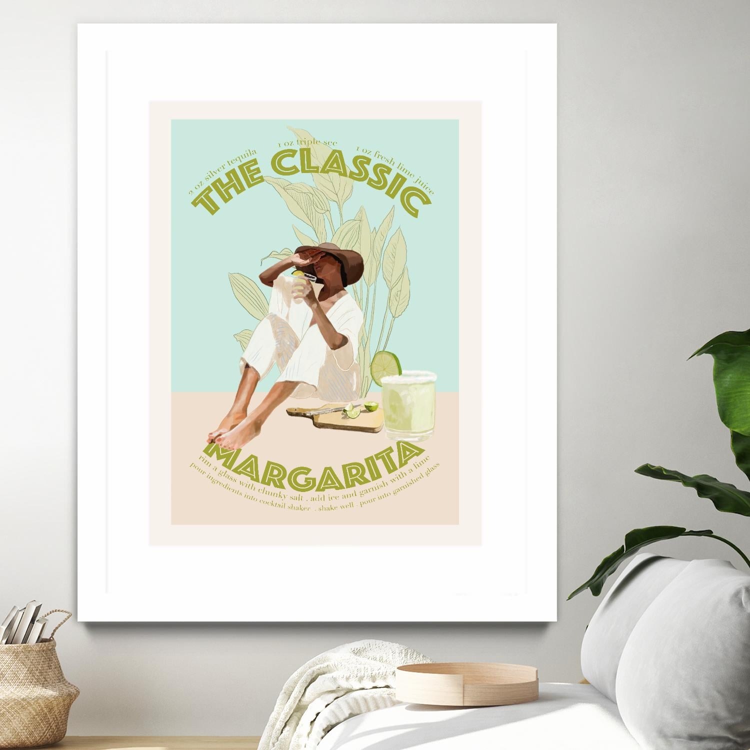 The Classic Margarita by Jenny Liz Rome on GIANT ART - mint figurative cocktail