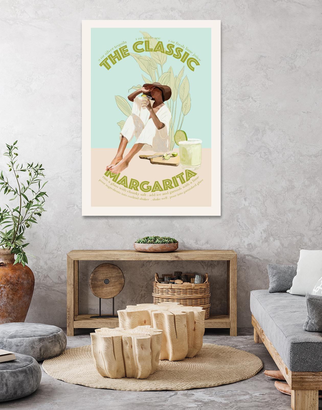The Classic Margarita by Jenny Liz Rome on GIANT ART - mint figurative cocktail
