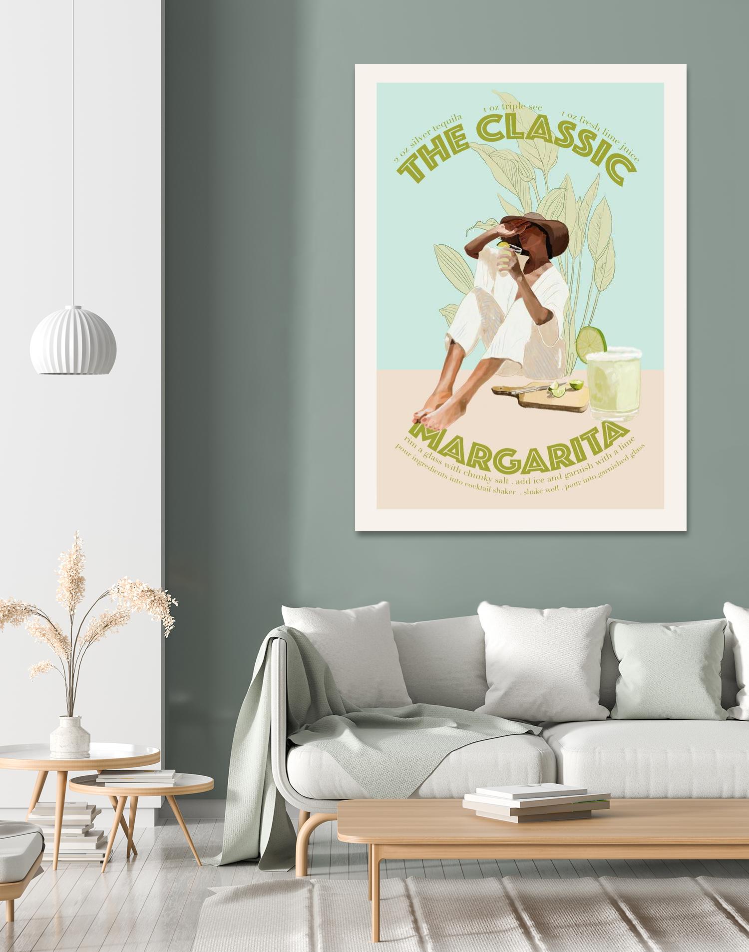 The Classic Margarita by Jenny Liz Rome on GIANT ART - mint figurative cocktail