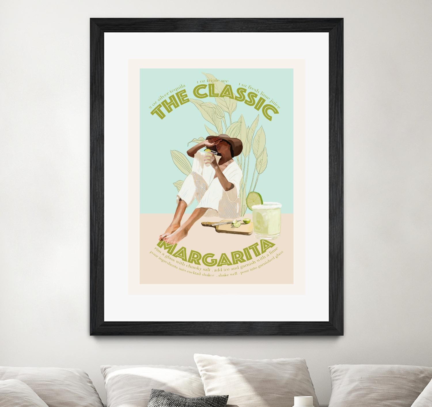 The Classic Margarita by Jenny Liz Rome on GIANT ART - mint figurative cocktail