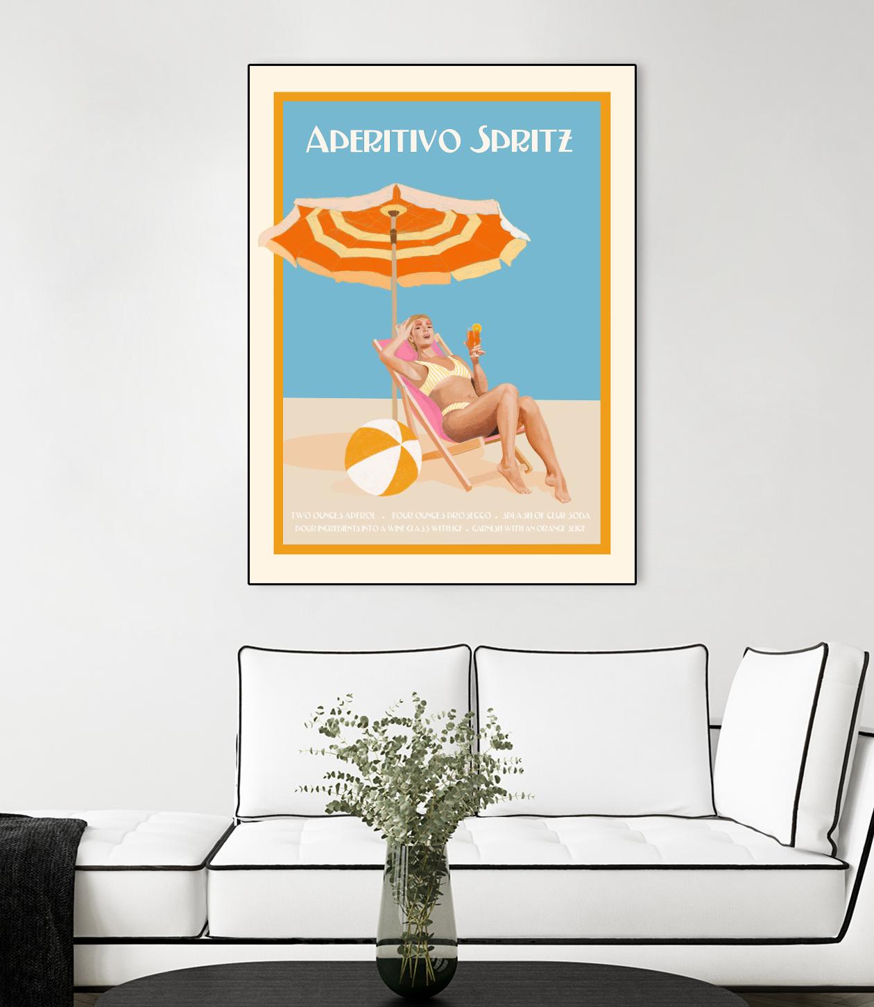 Aperitivo Spritz by Jenny Liz Rome on GIANT ART - orange figurative cocktail