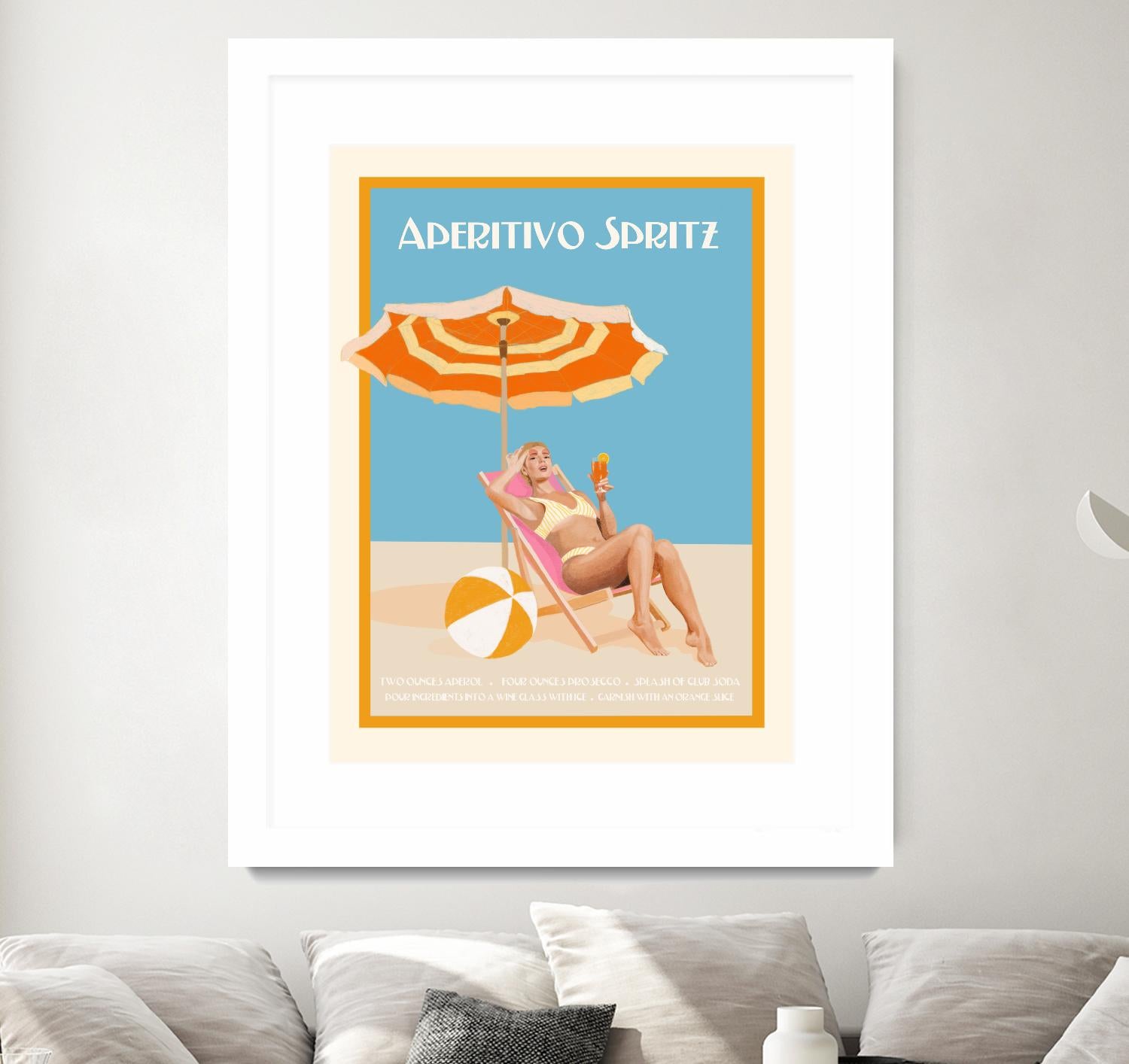 Aperitivo Spritz by Jenny Liz Rome on GIANT ART - orange figurative cocktail