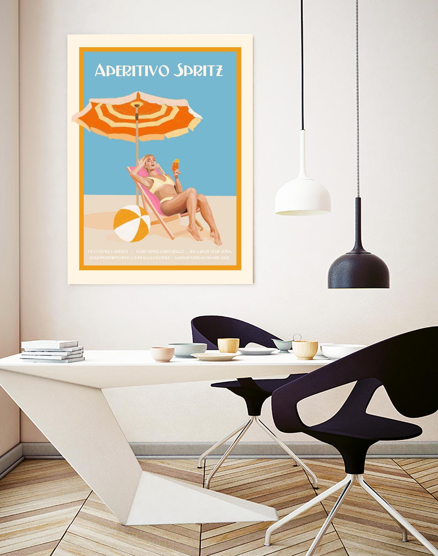 Aperitivo Spritz by Jenny Liz Rome on GIANT ART - orange figurative cocktail