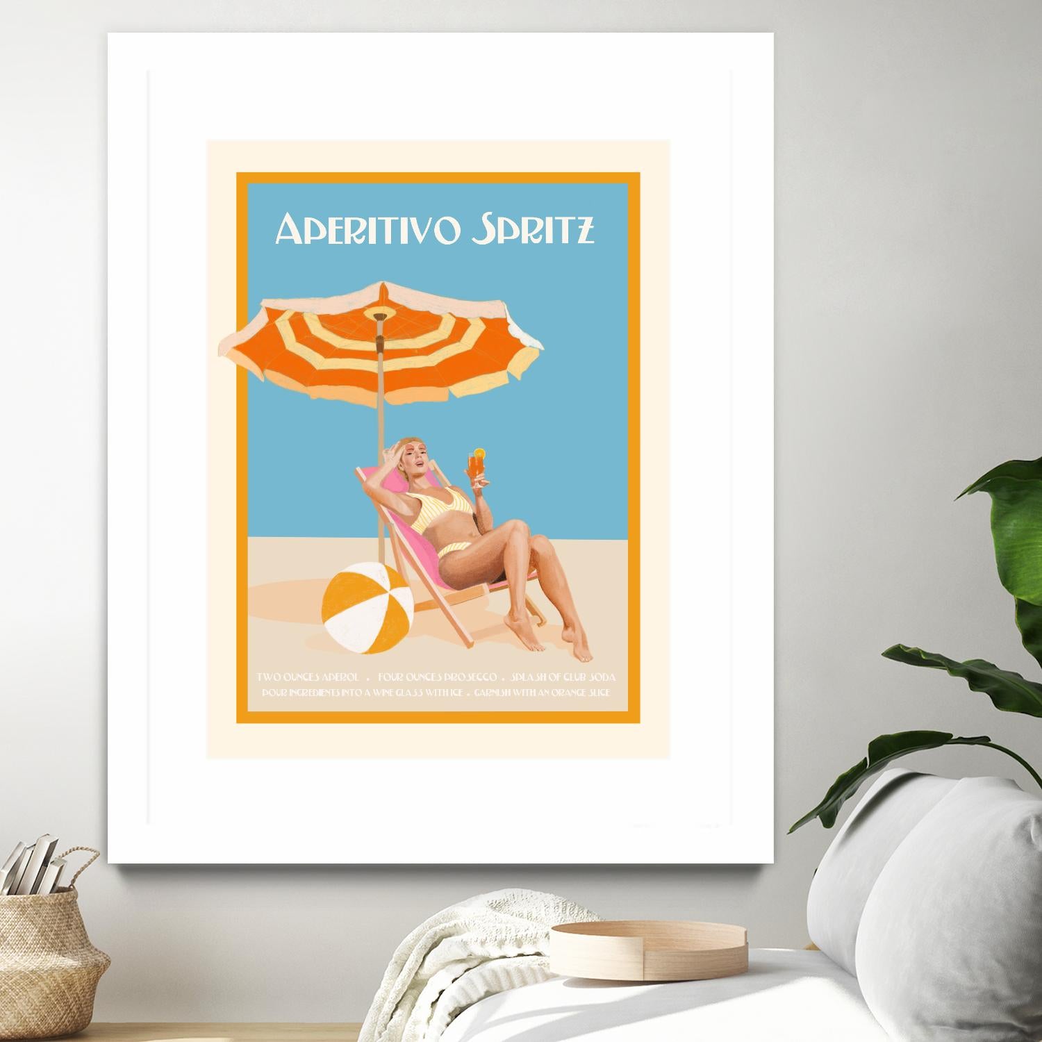 Aperitivo Spritz by Jenny Liz Rome on GIANT ART - orange figurative cocktail