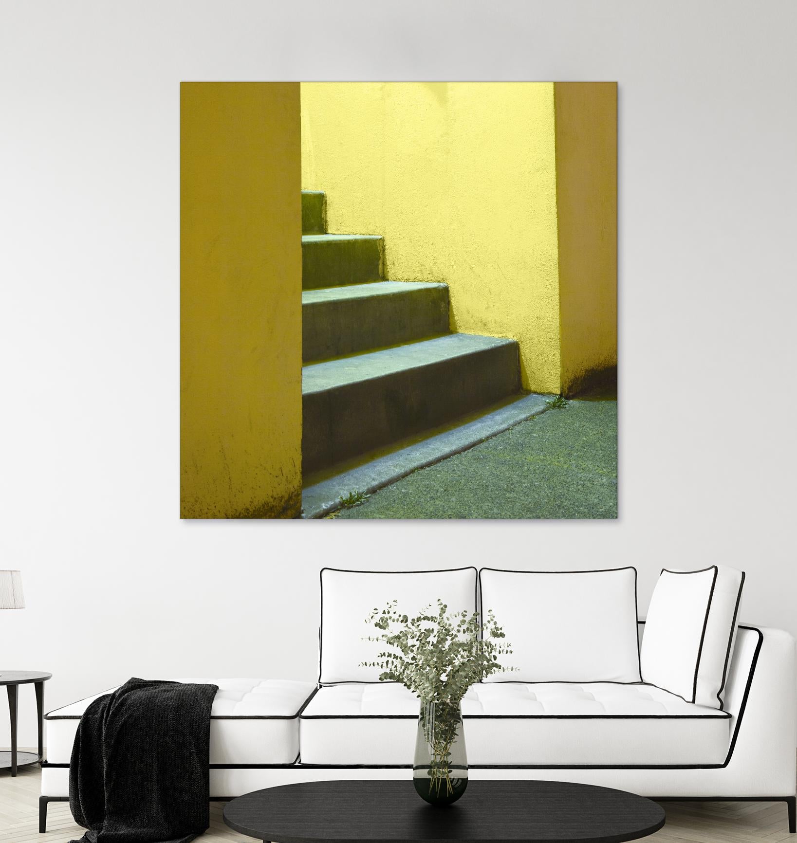 Yellow Stairway-recolor by Acer Images on GIANT ART - orange photo art