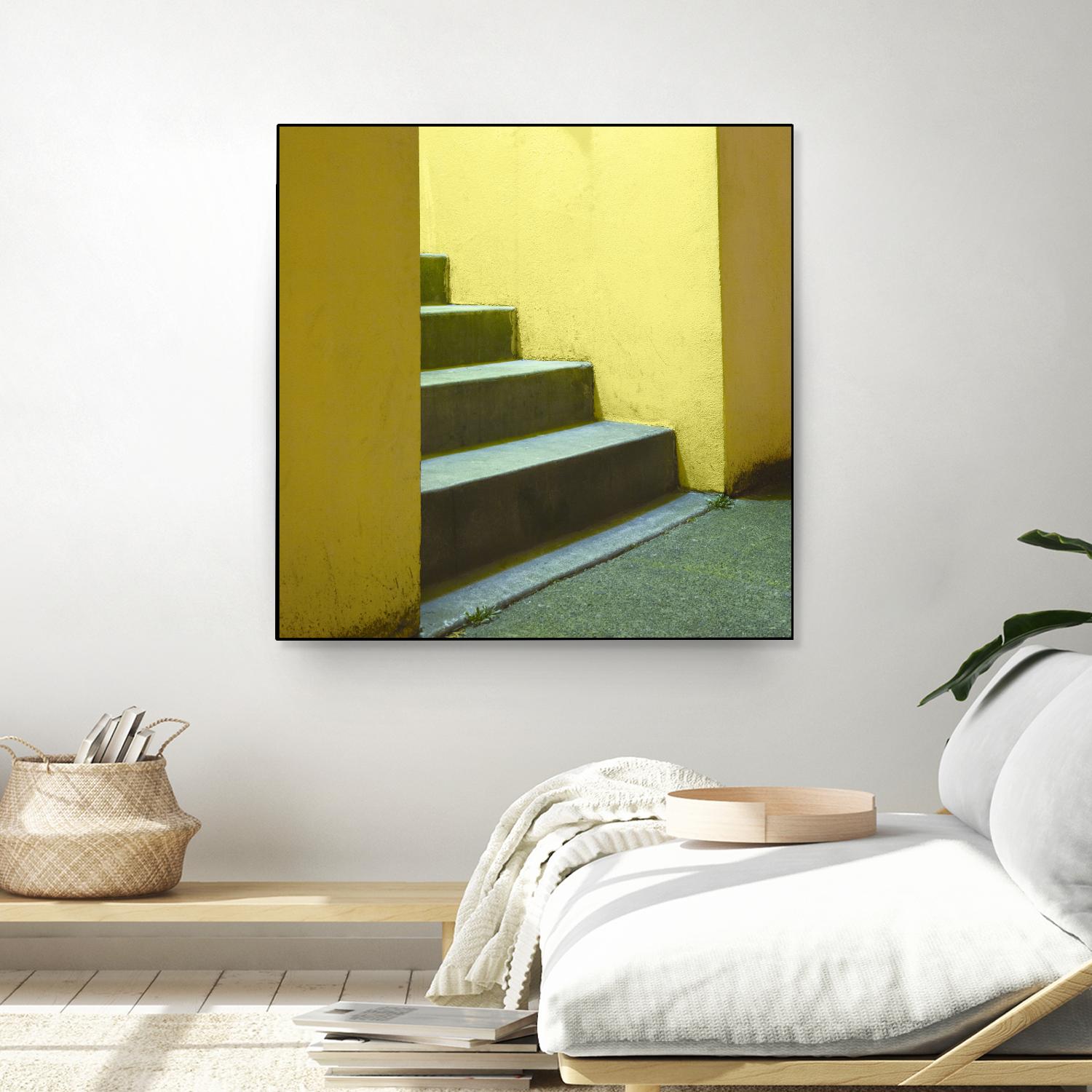 Yellow Stairway-recolor by Acer Images on GIANT ART - orange photo art
