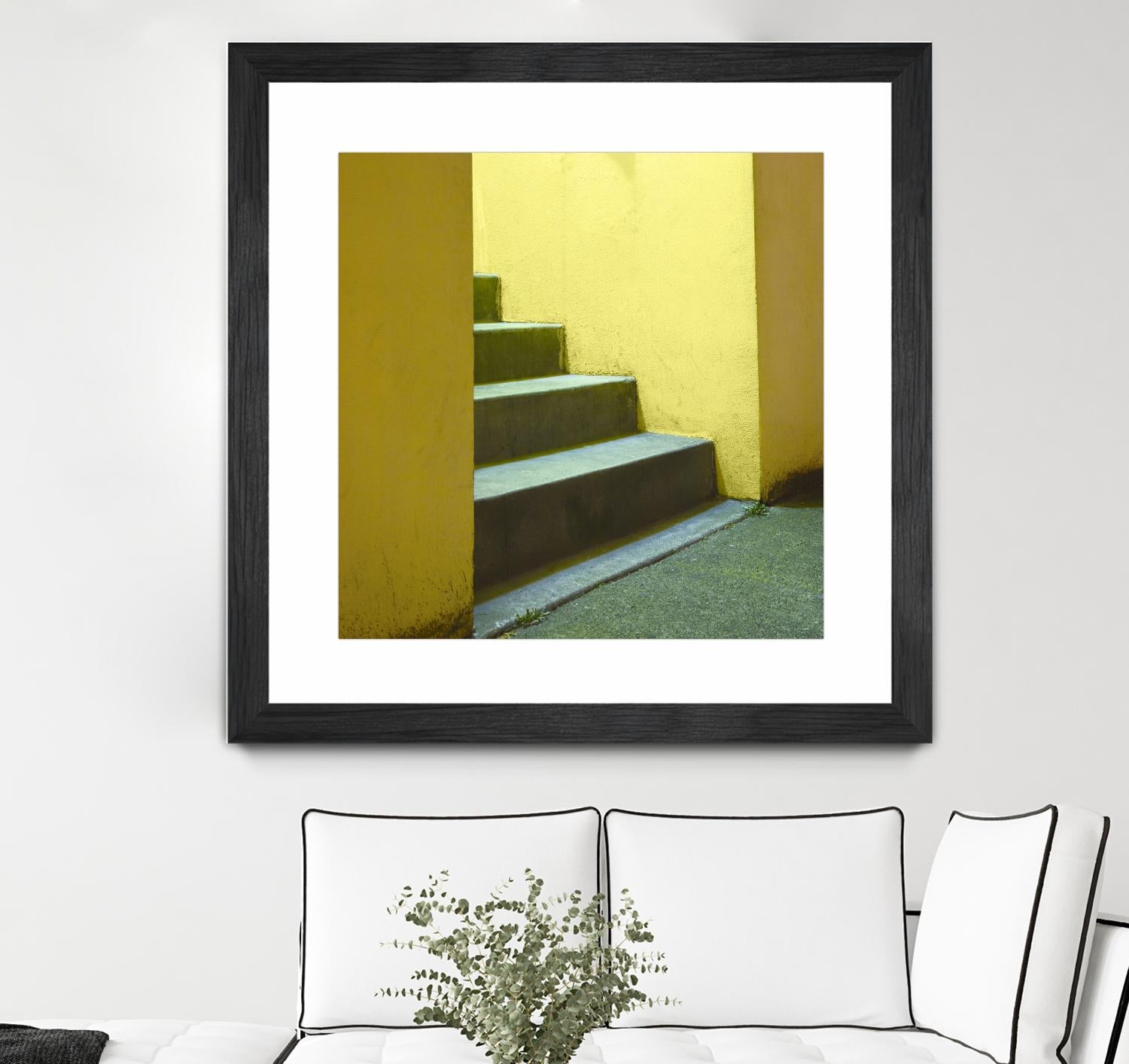 Yellow Stairway-recolor by Acer Images on GIANT ART - orange photo art
