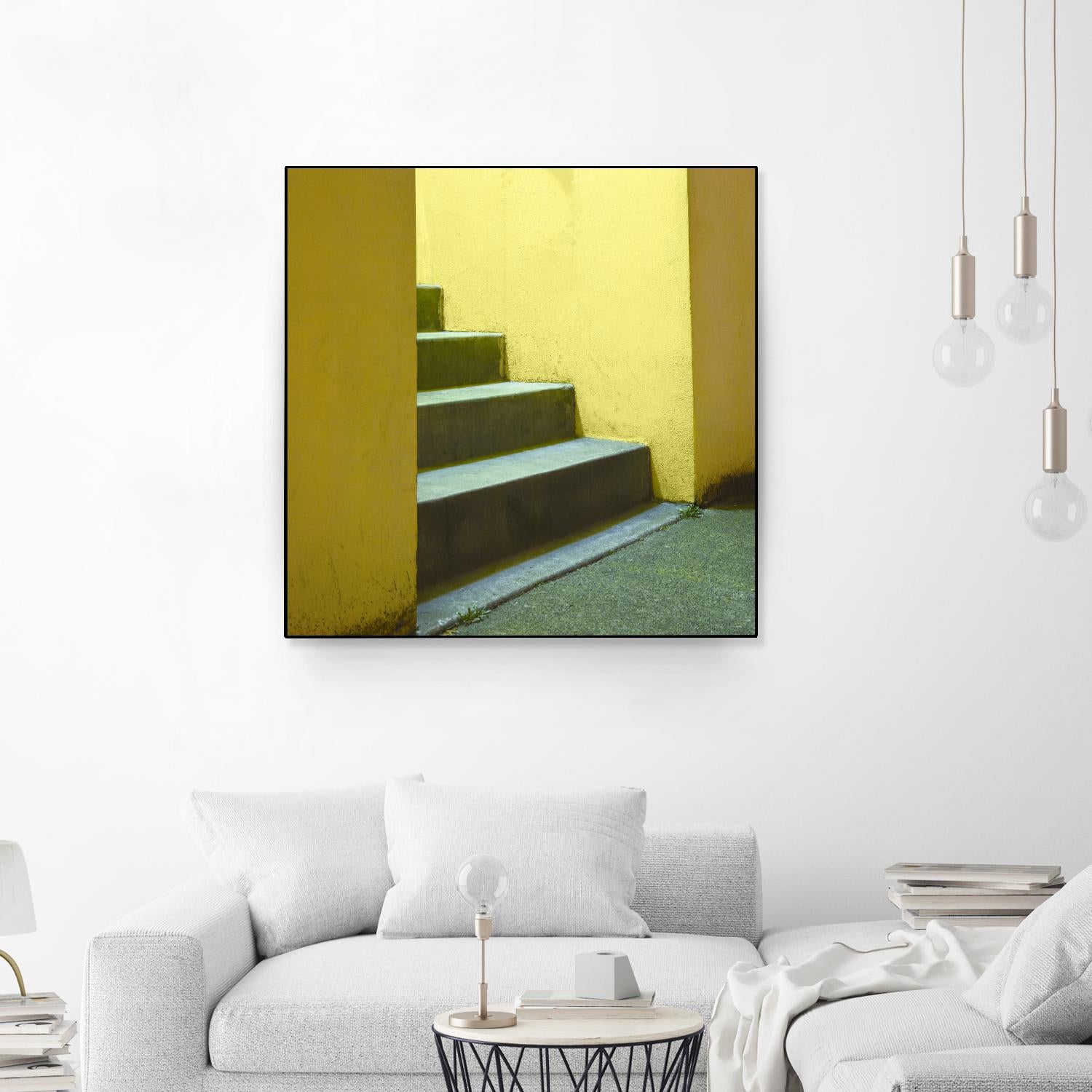 Yellow Stairway-recolor by Acer Images on GIANT ART - orange photo art