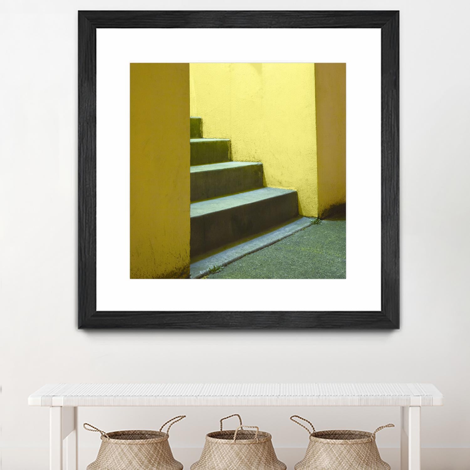 Yellow Stairway-recolor by Acer Images on GIANT ART - orange photo art