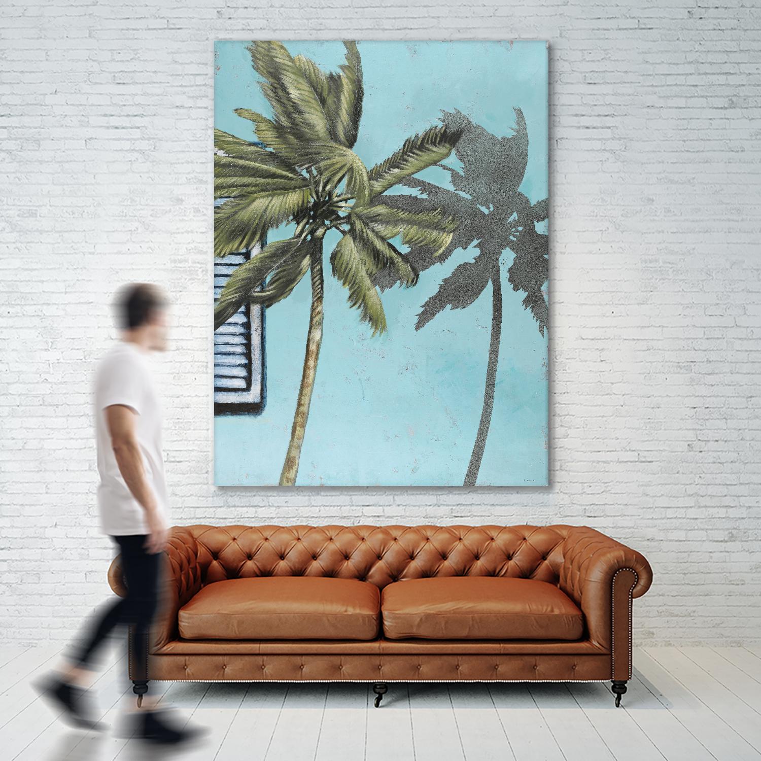 Tropic Shadow 1 by David Dauncey on GIANT ART - blue tropical