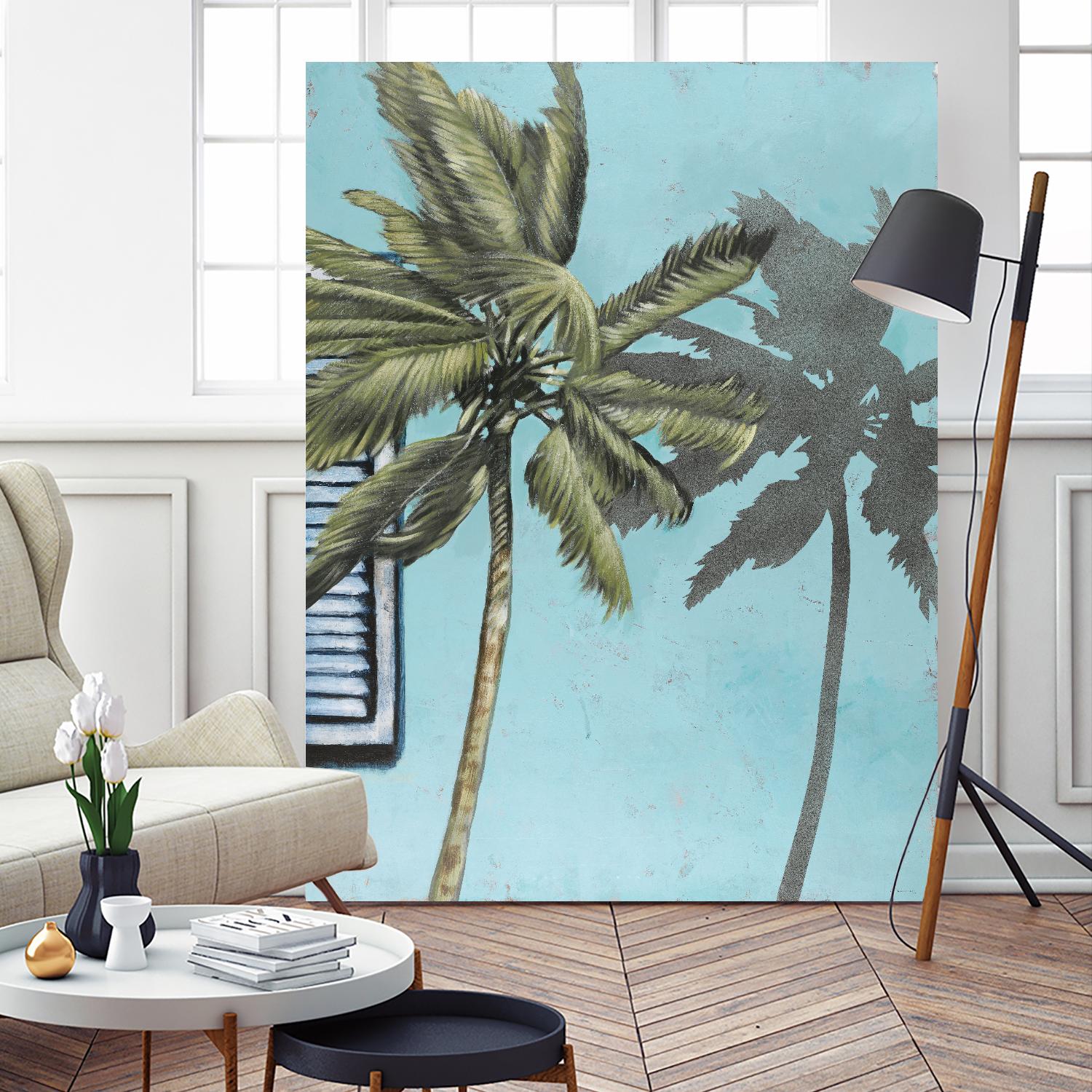 Tropic Shadow 1 by David Dauncey on GIANT ART - blue tropical