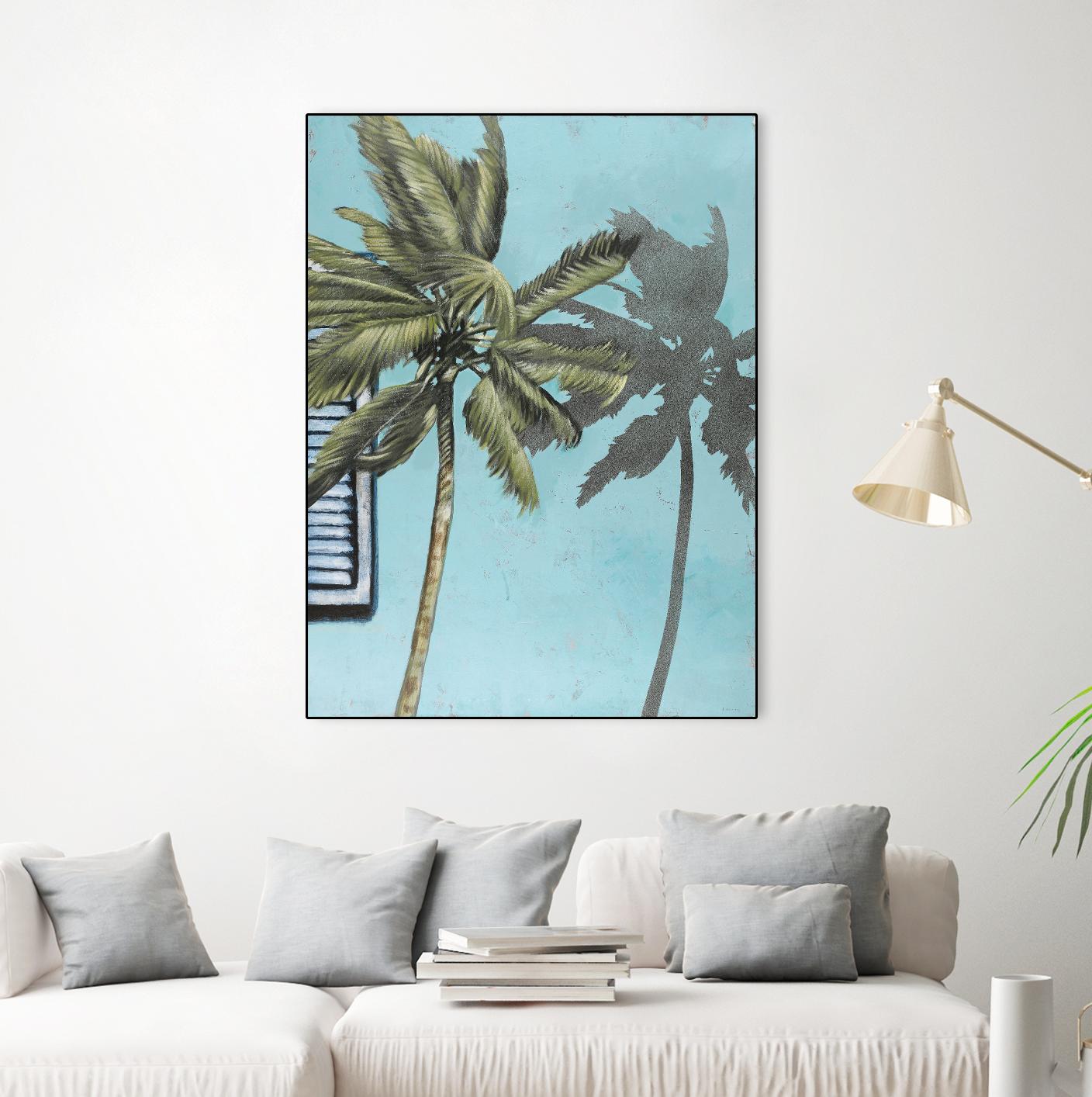 Tropic Shadow 1 by David Dauncey on GIANT ART - blue tropical