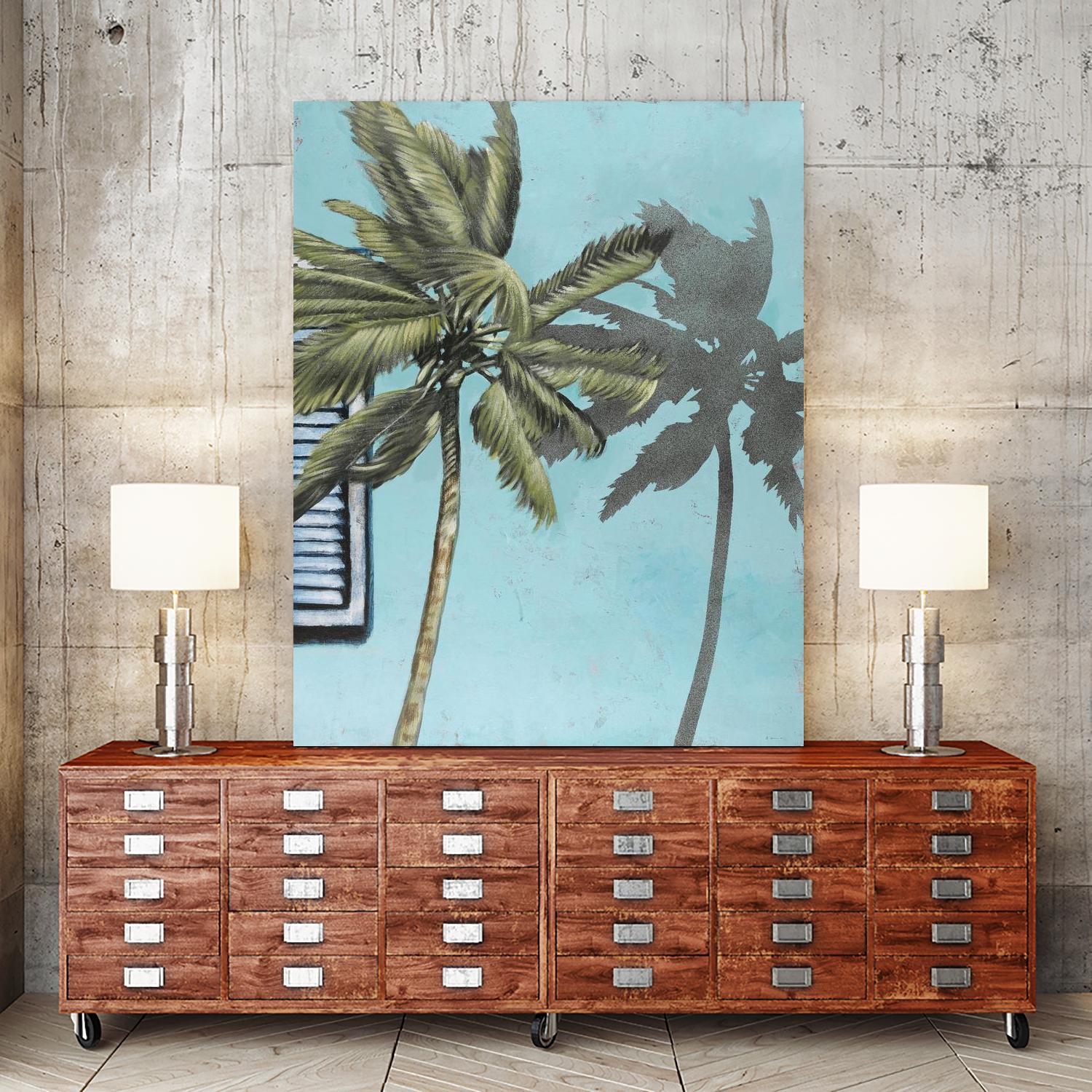 Tropic Shadow 1 by David Dauncey on GIANT ART - blue tropical