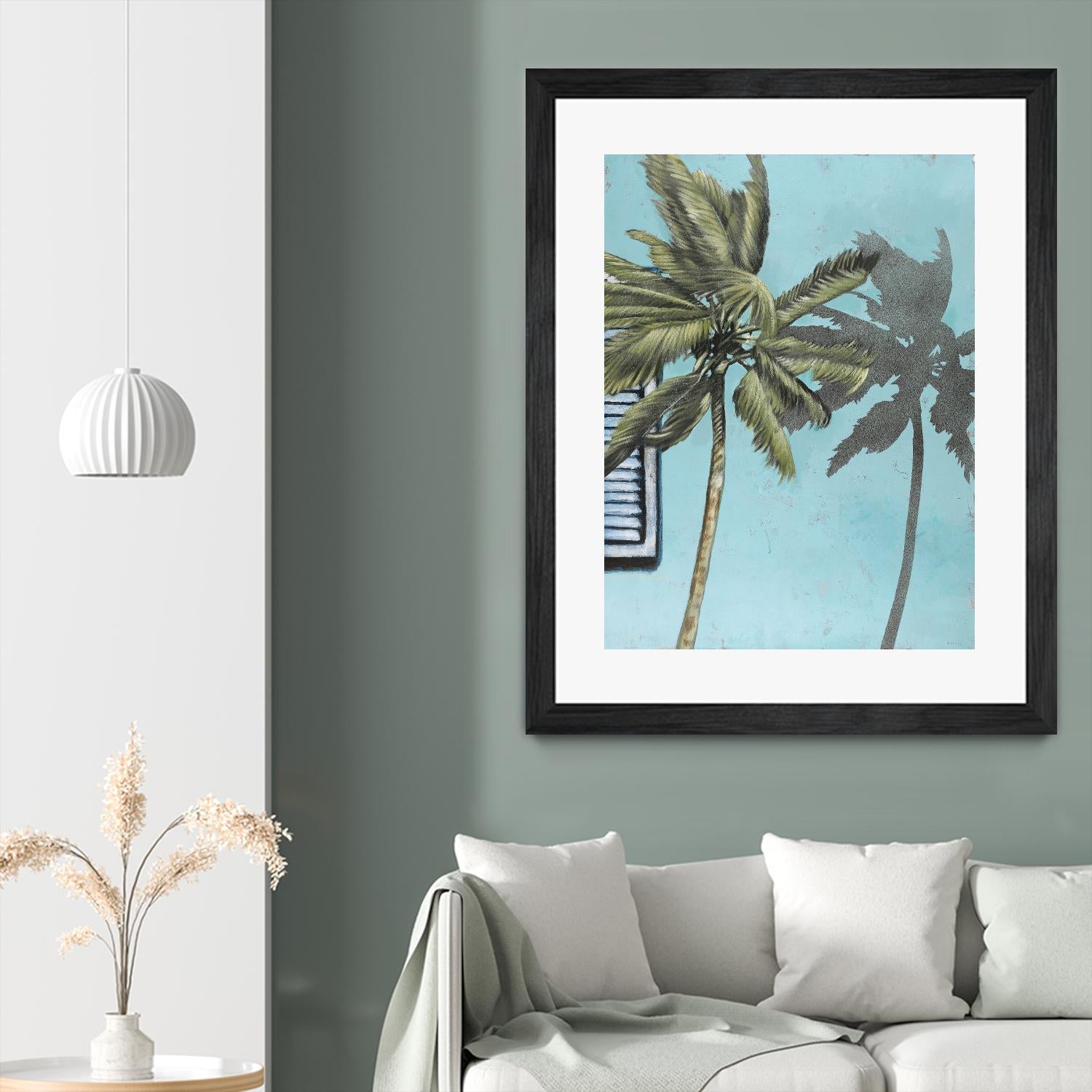 Tropic Shadow 1 by David Dauncey on GIANT ART - blue tropical