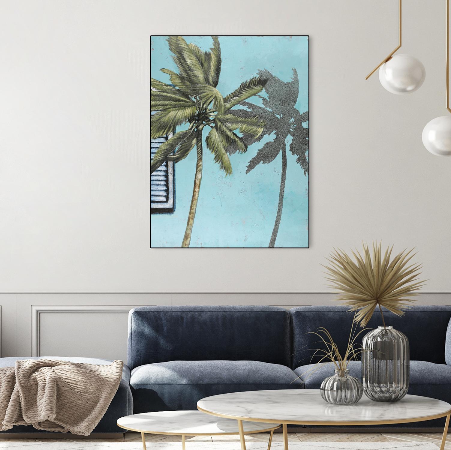 Tropic Shadow 1 by David Dauncey on GIANT ART - blue tropical