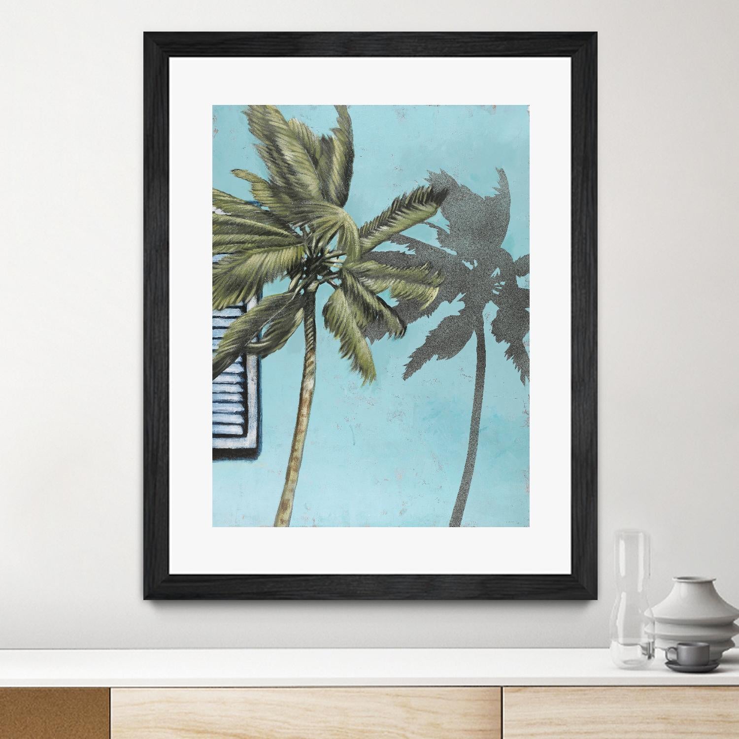 Tropic Shadow 1 by David Dauncey on GIANT ART - blue tropical