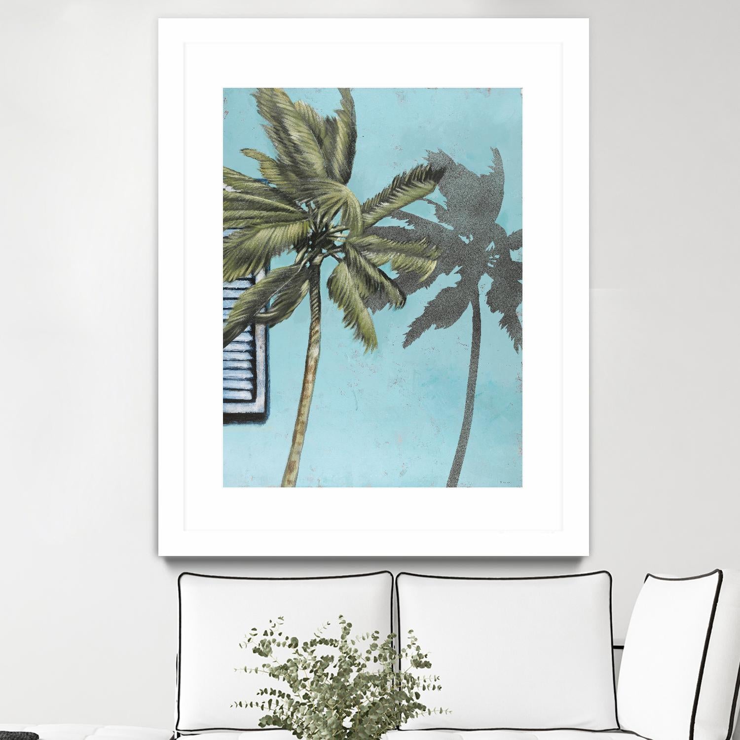 Tropic Shadow 1 by David Dauncey on GIANT ART - blue tropical