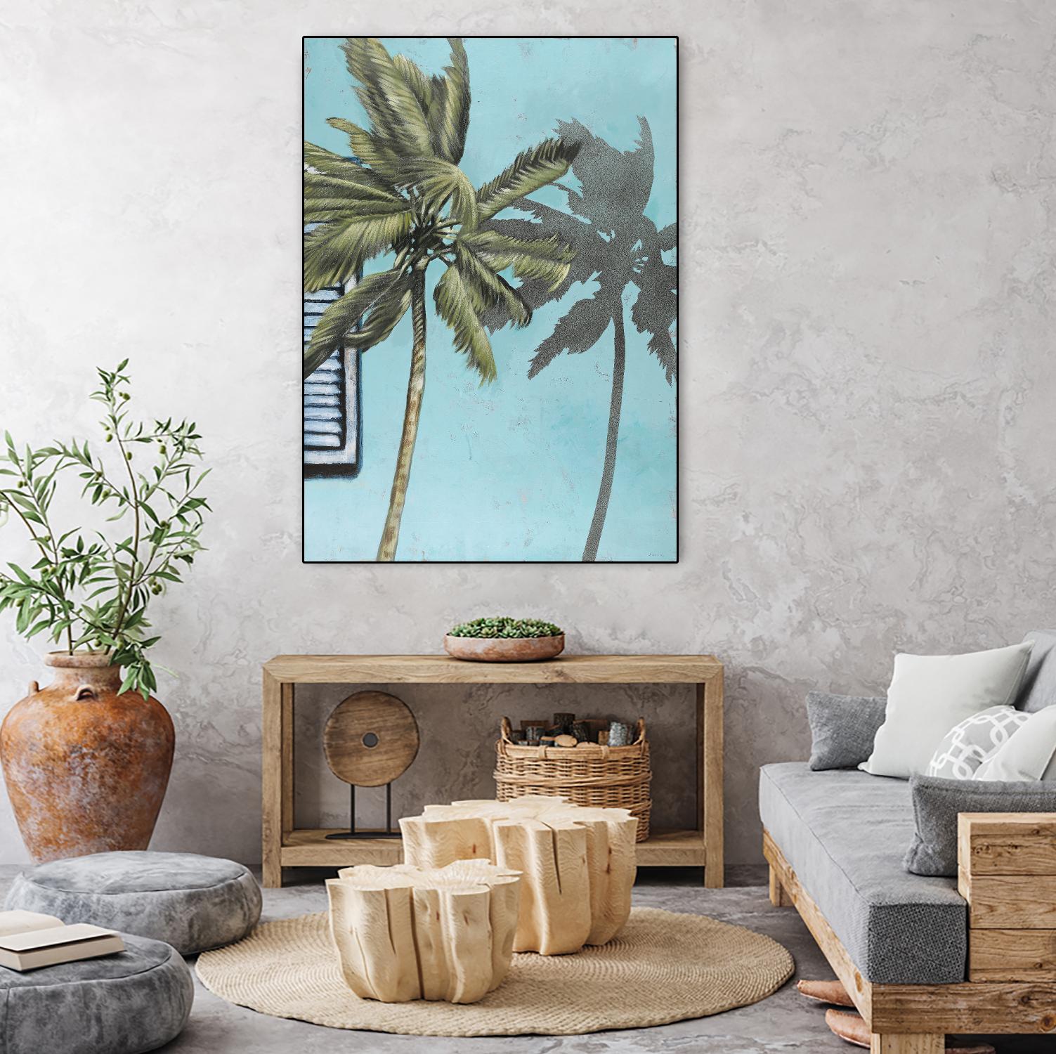 Tropic Shadow 1 by David Dauncey on GIANT ART - blue tropical