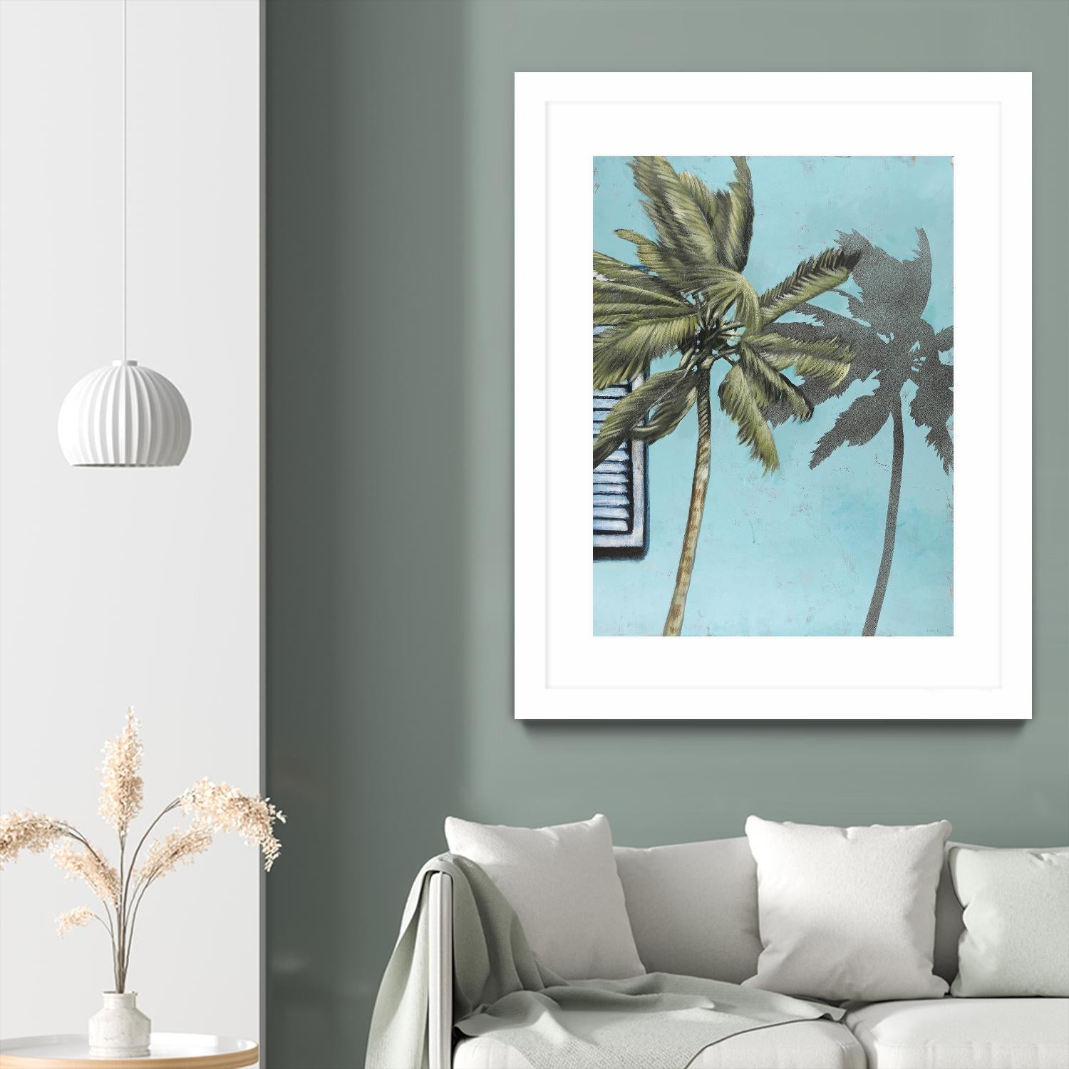 Tropic Shadow 1 by David Dauncey on GIANT ART - blue tropical