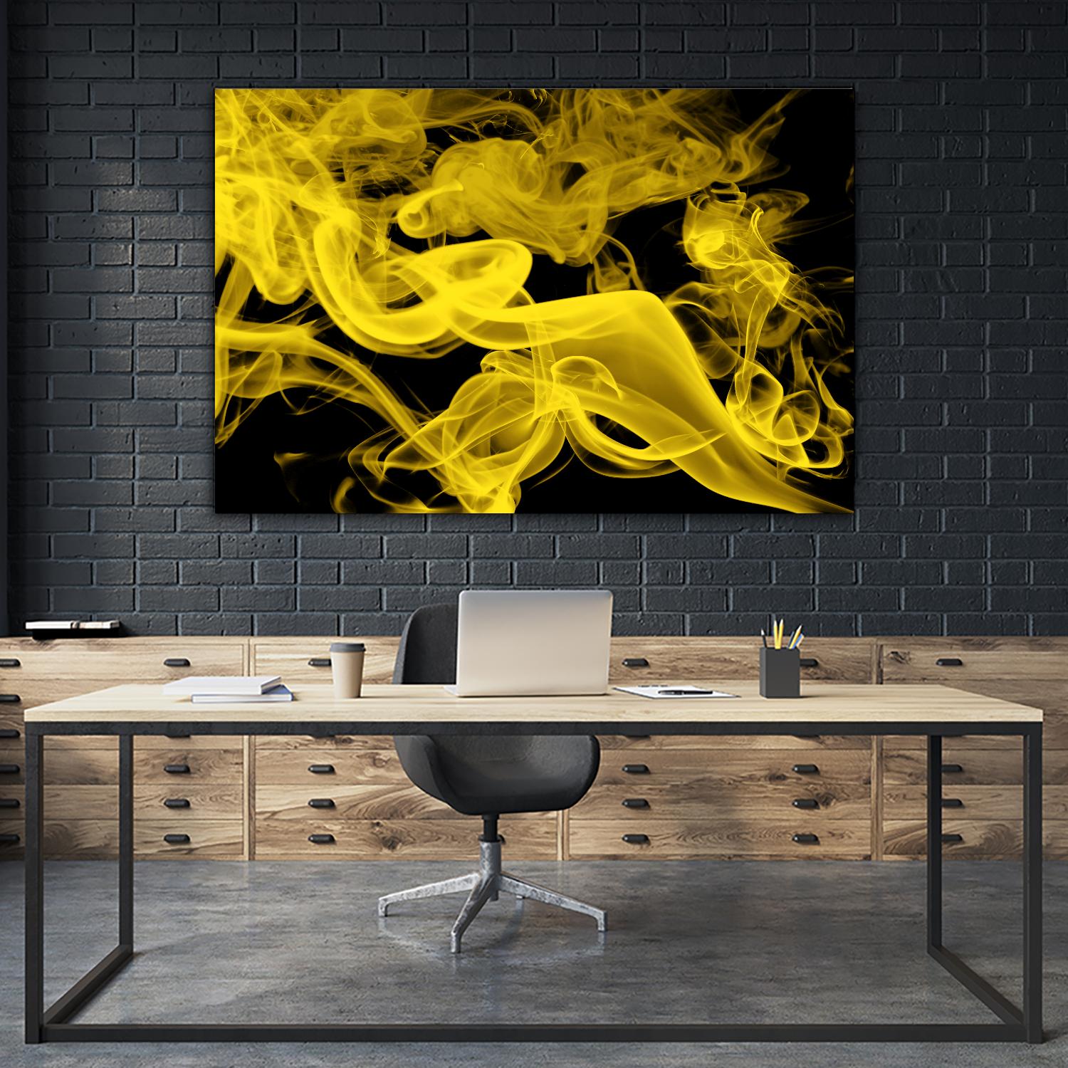 Yellow Smoke by GI ArtLab on GIANT ART - yellow abstract smoke