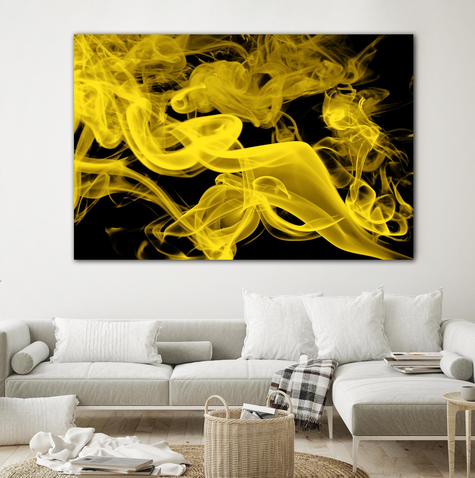 Yellow Smoke by GI ArtLab on GIANT ART - yellow abstract smoke