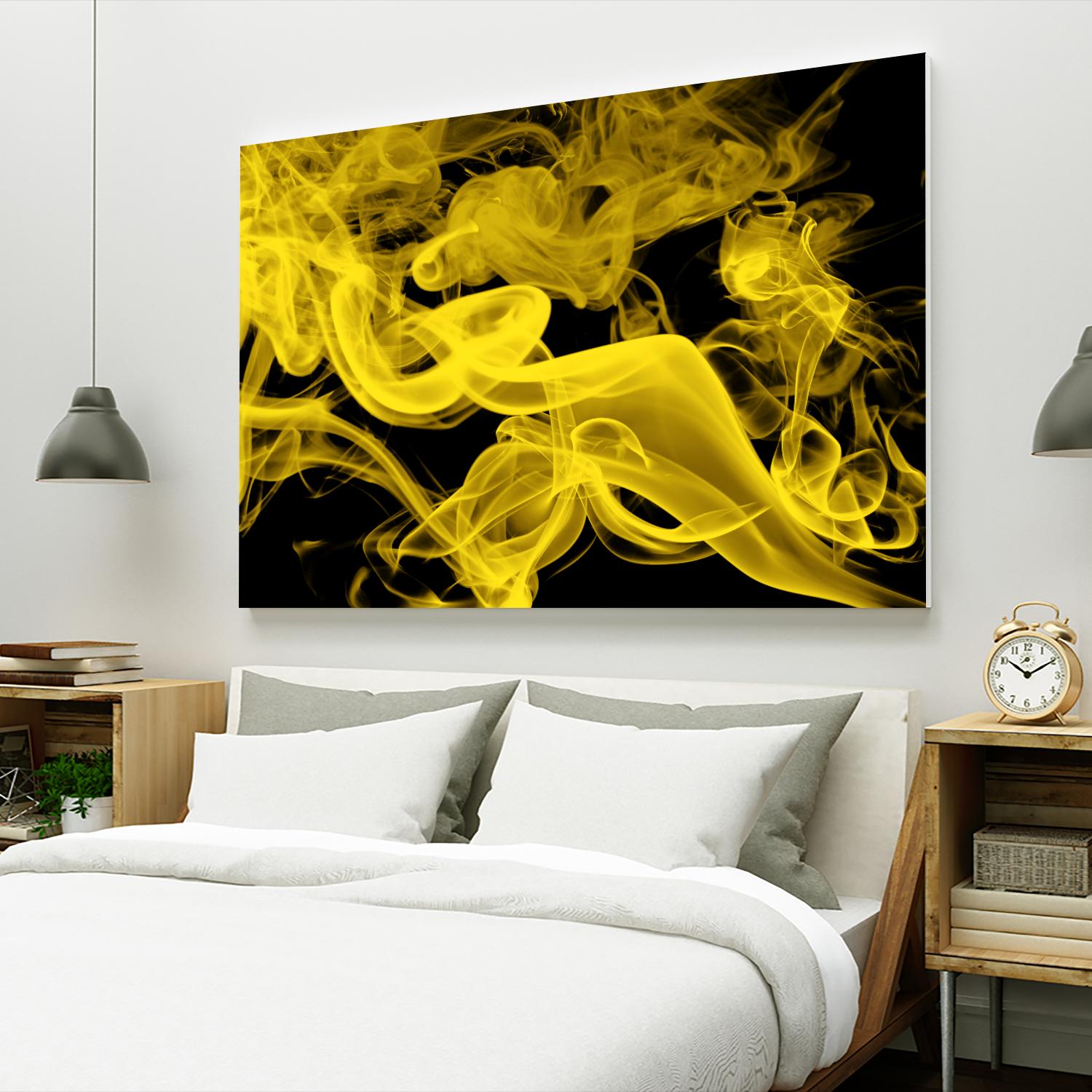 Yellow Smoke by GI ArtLab on GIANT ART - yellow abstract smoke
