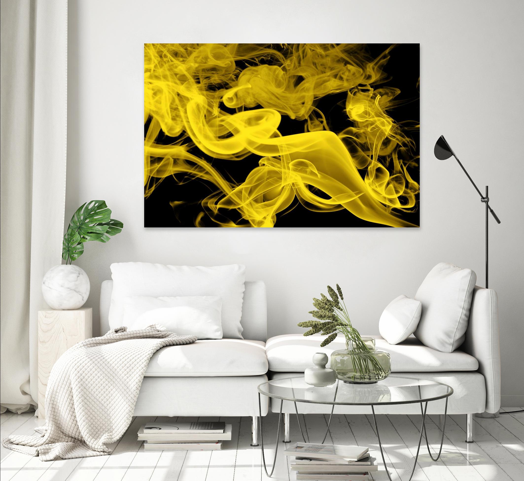 Yellow Smoke by GI ArtLab on GIANT ART - yellow abstract smoke
