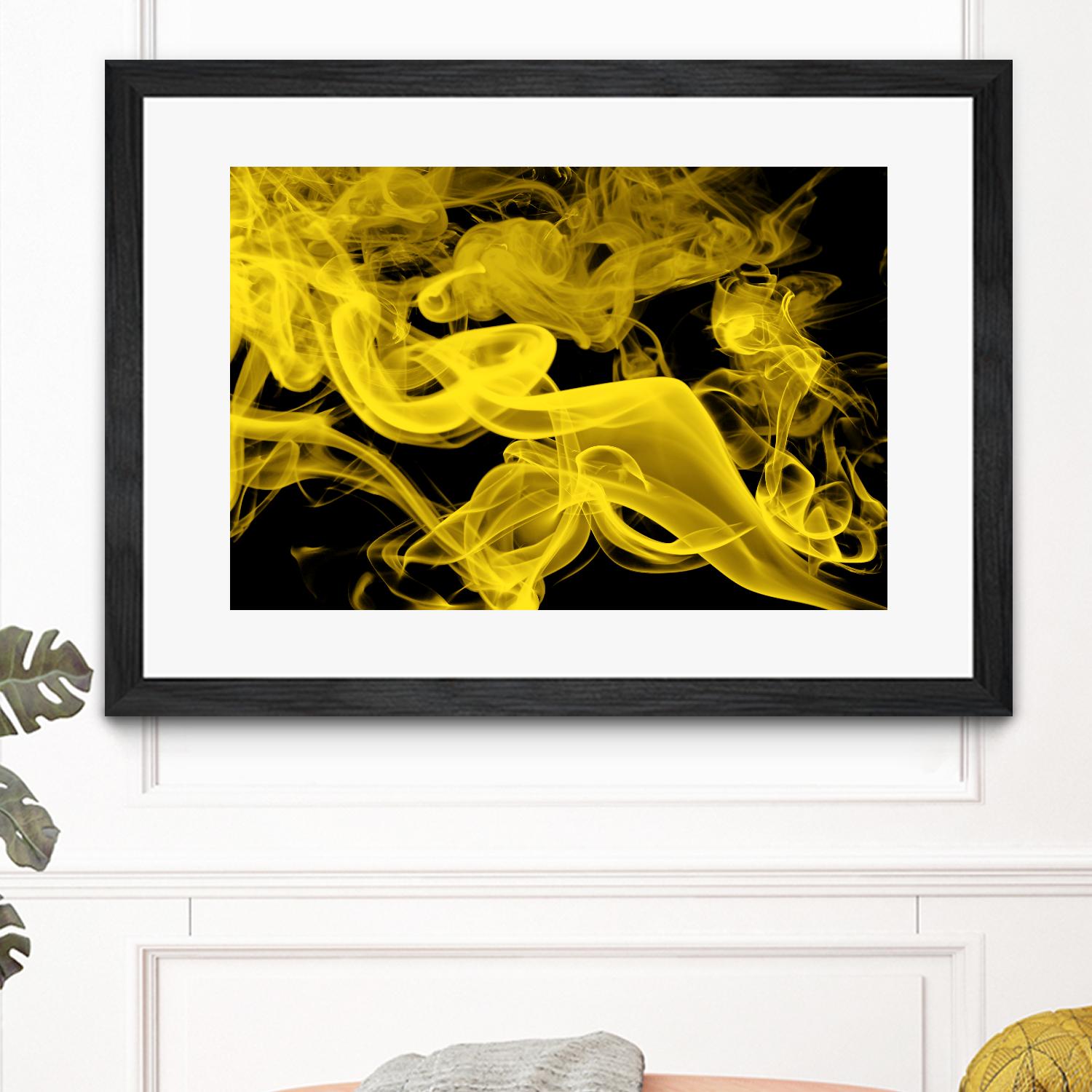 Yellow Smoke by GI ArtLab on GIANT ART - yellow abstract smoke