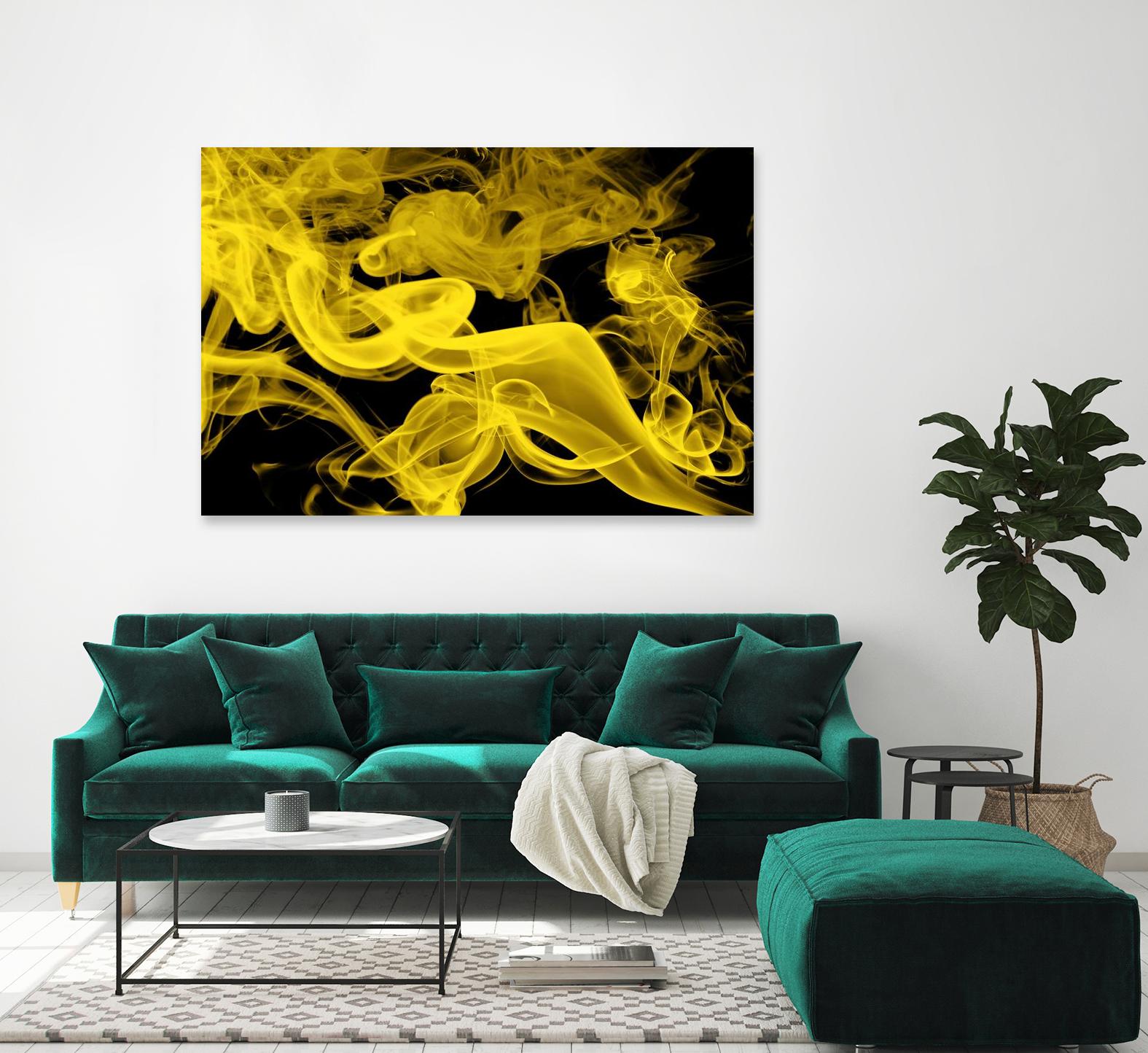Yellow Smoke by GI ArtLab on GIANT ART - yellow abstract smoke